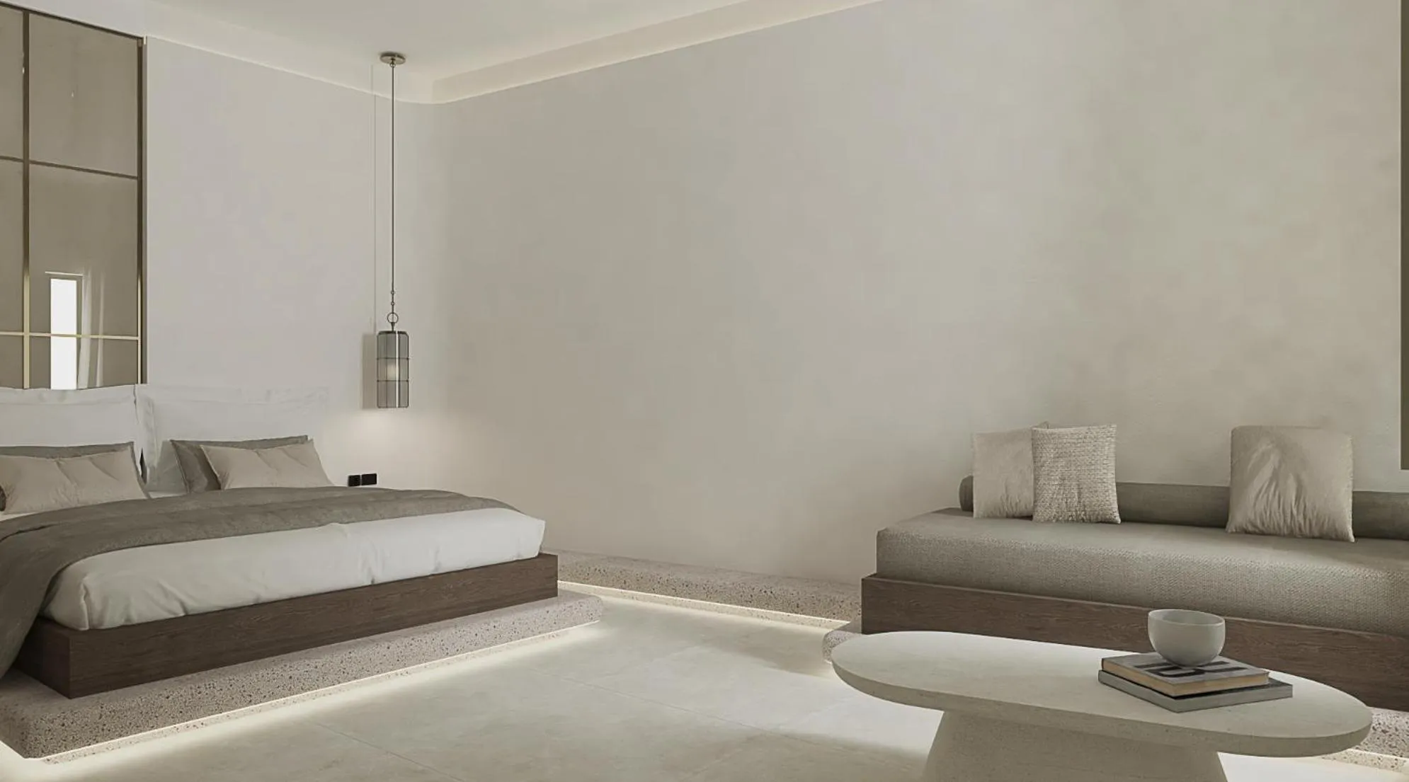 Living room, Bed in Athiri Santorini Hotel