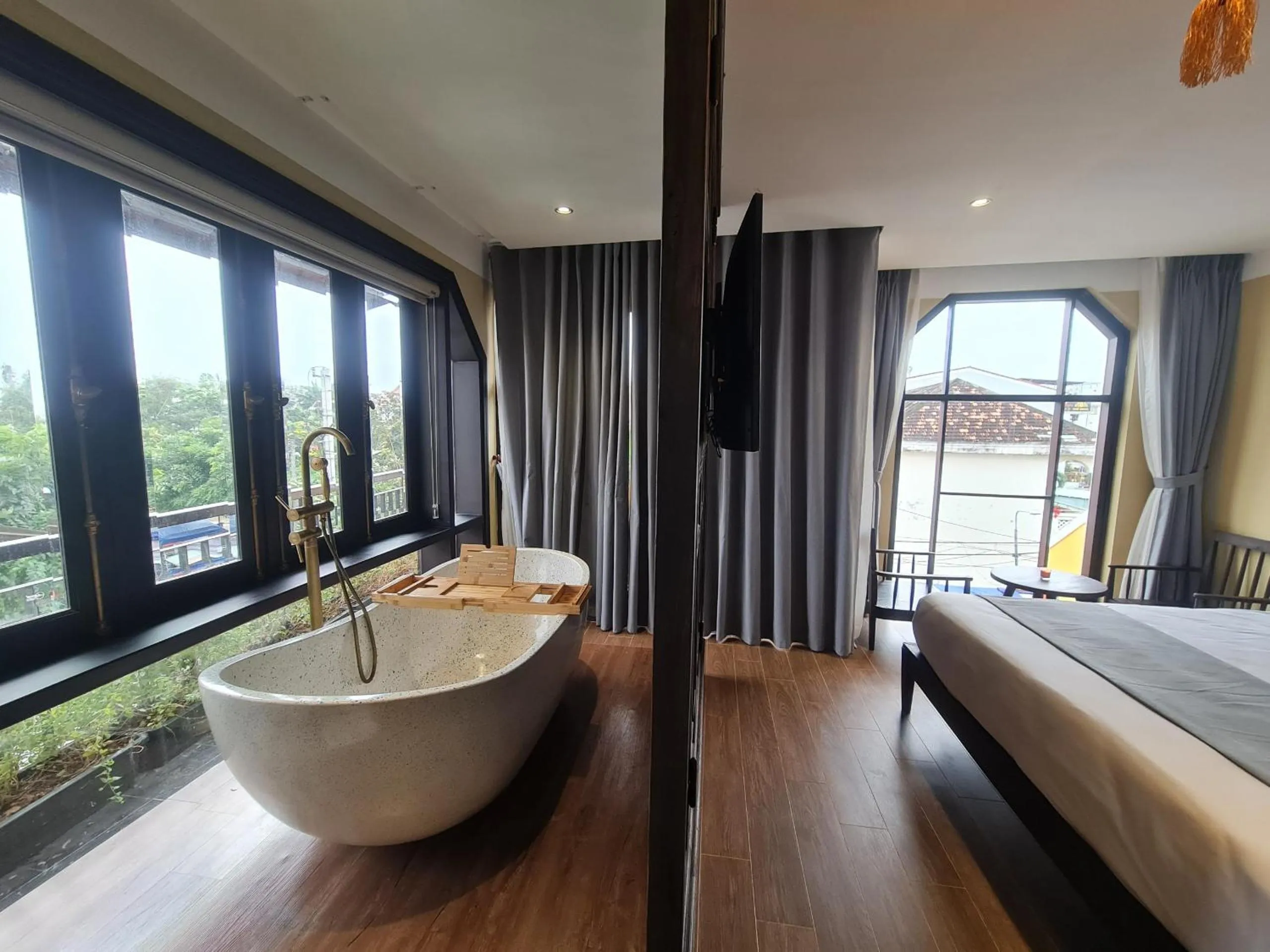 Bed in Hoianan Boutique Hotel