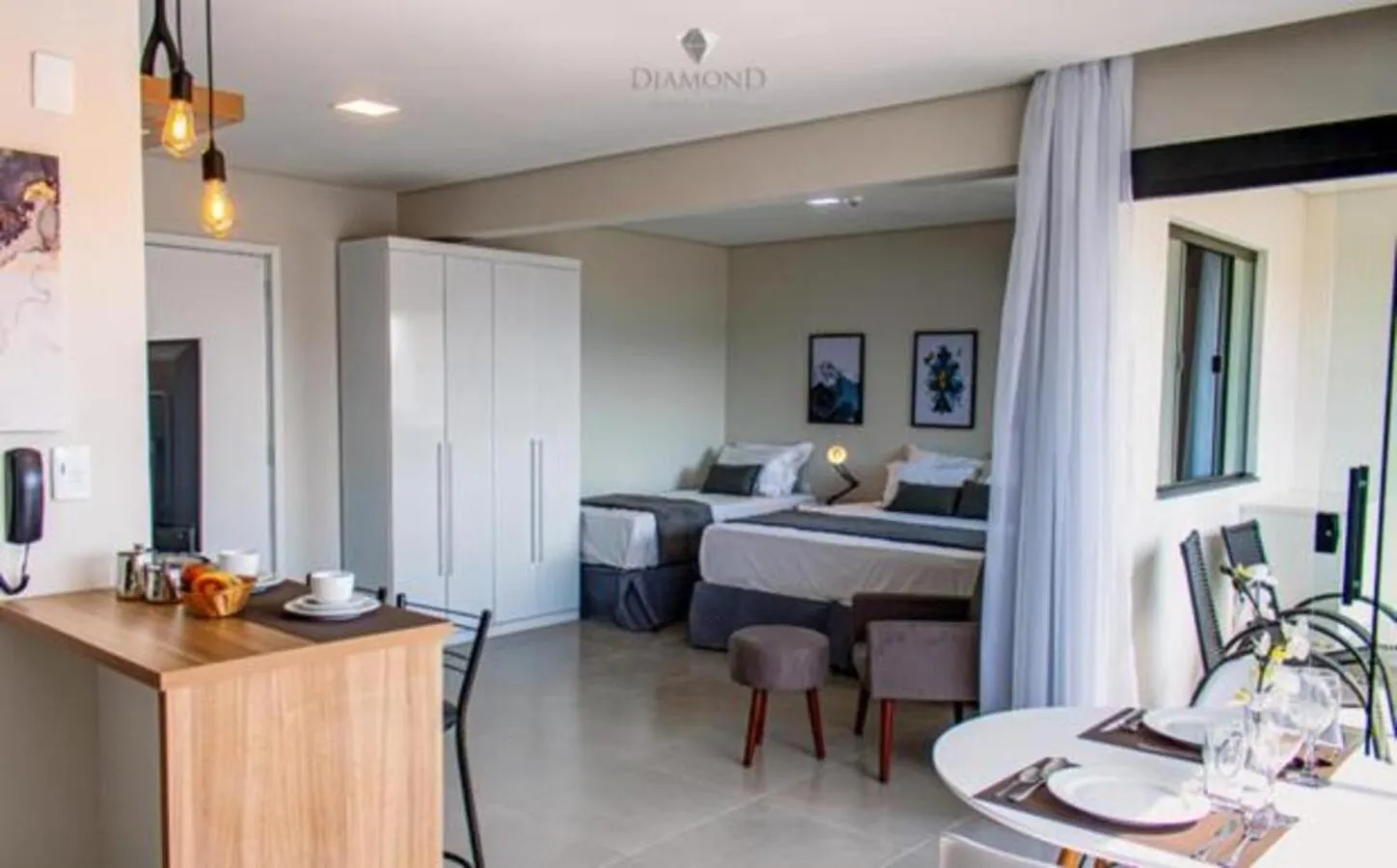 Bed in Diamond Hotéis e Flats