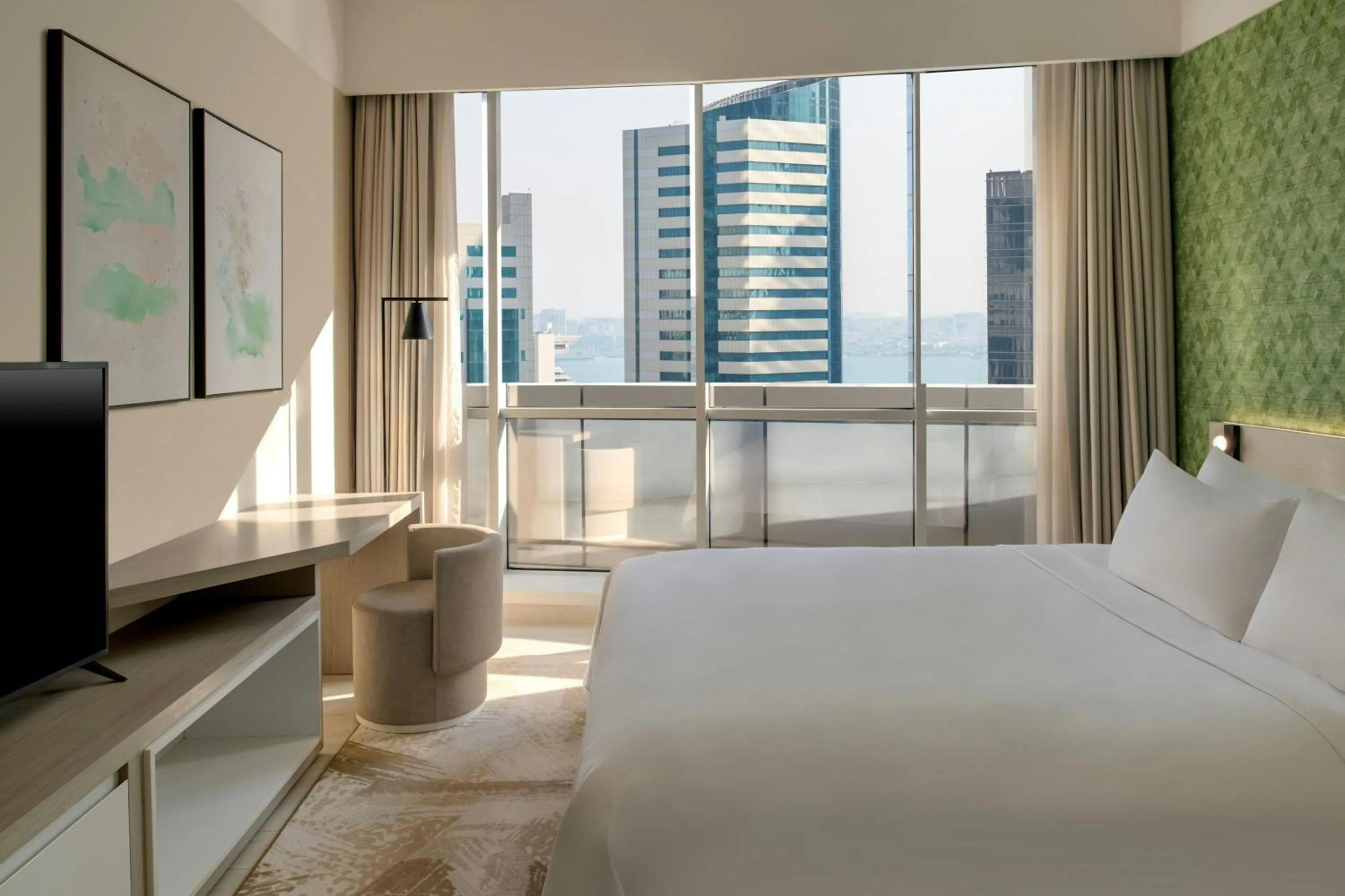 Bedroom, Bed in Element by Westin West Bay Doha