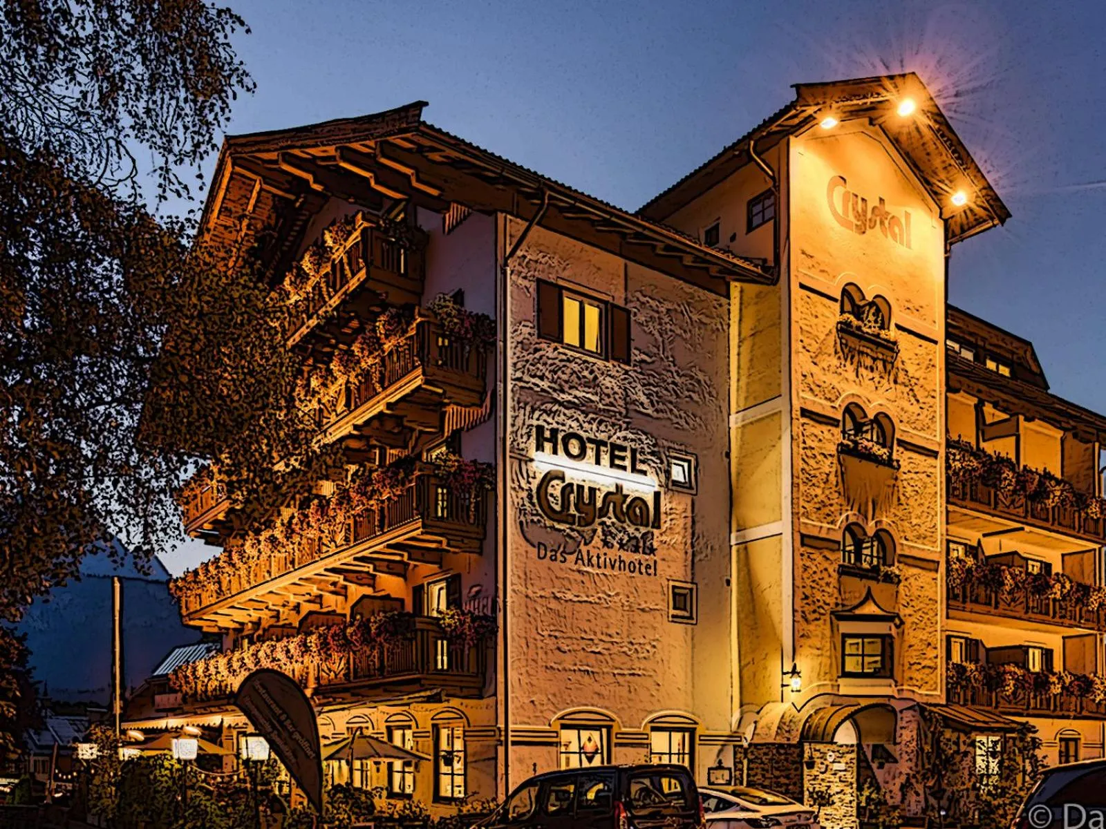 Property building in Hotel Crystal - KitzHorn Suites