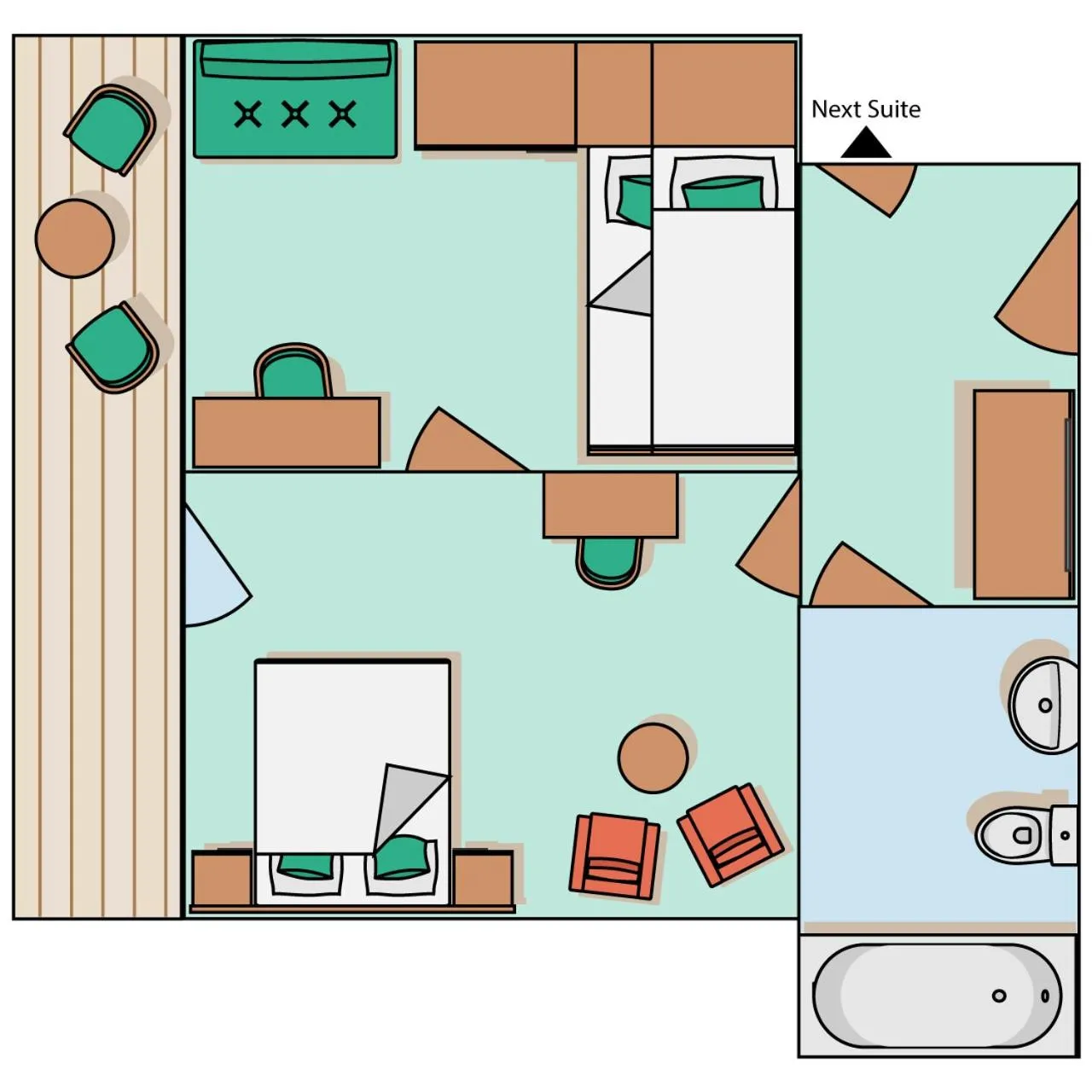 Floor plan in Hotel Crystal - KitzHorn Suites