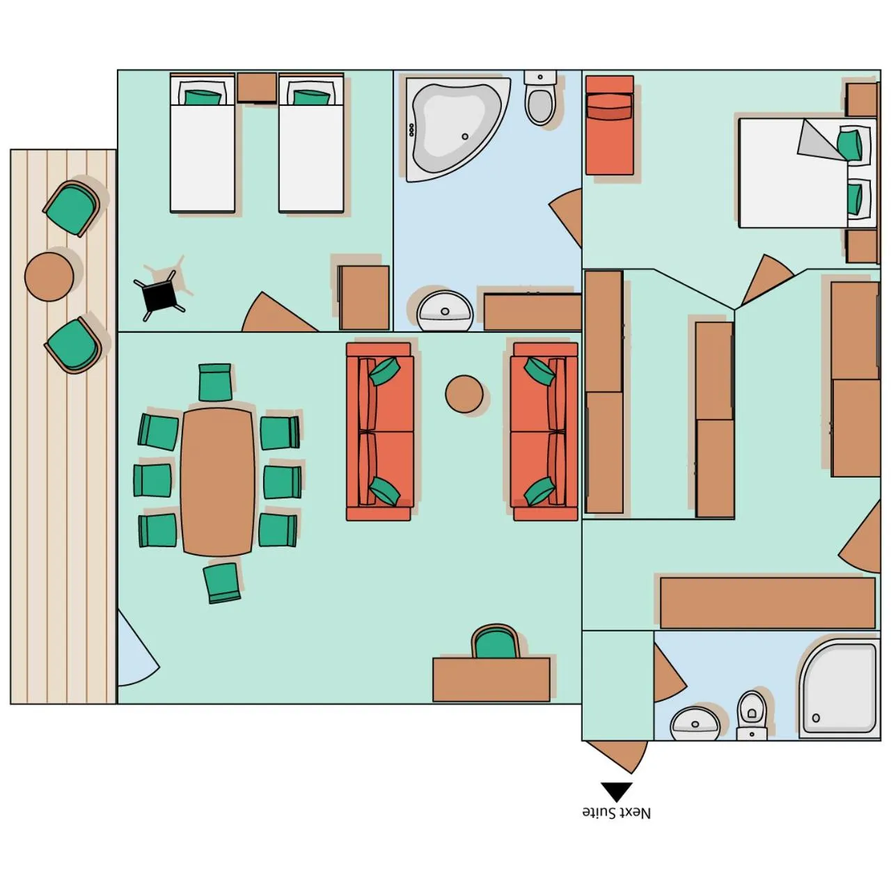 Floor plan in Hotel Crystal - KitzHorn Suites