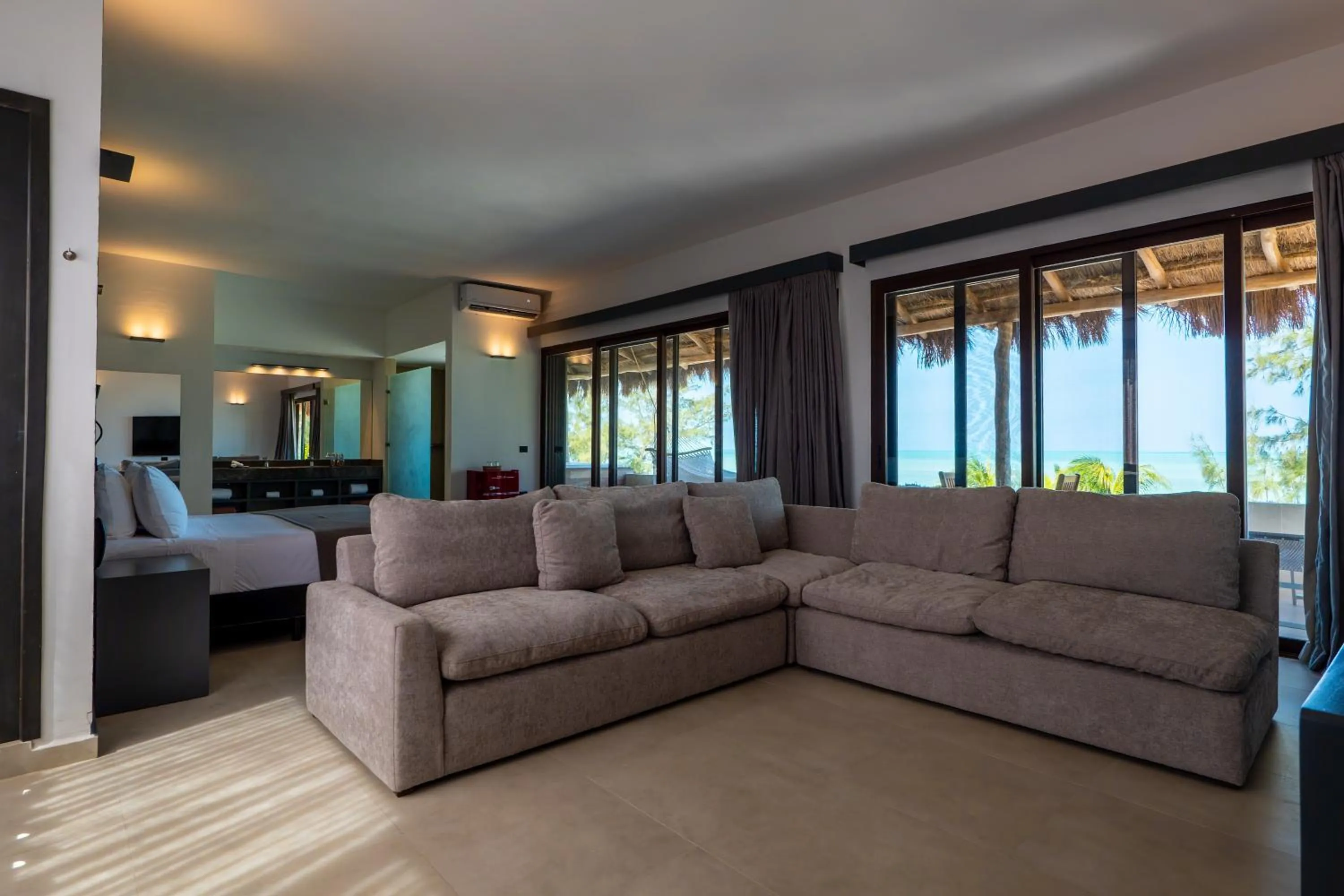 Seating area in My Blue Hotel Holbox