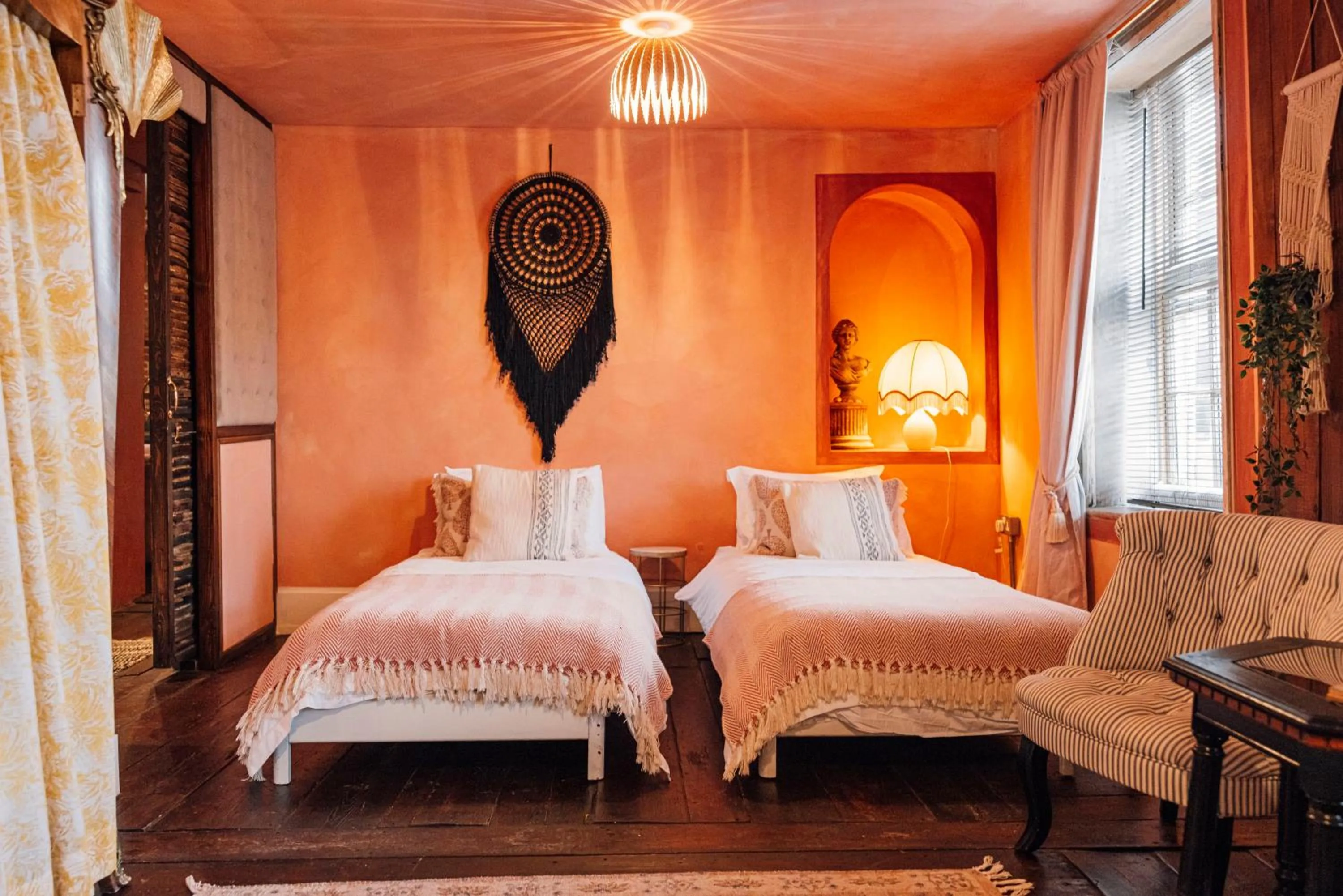 Bed in The George & Heart House