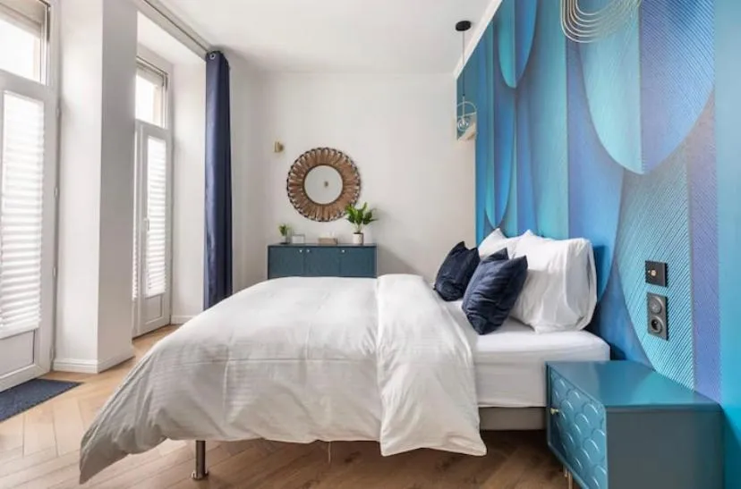 Bed in Appart Deluxe Confort avec Parking Privé