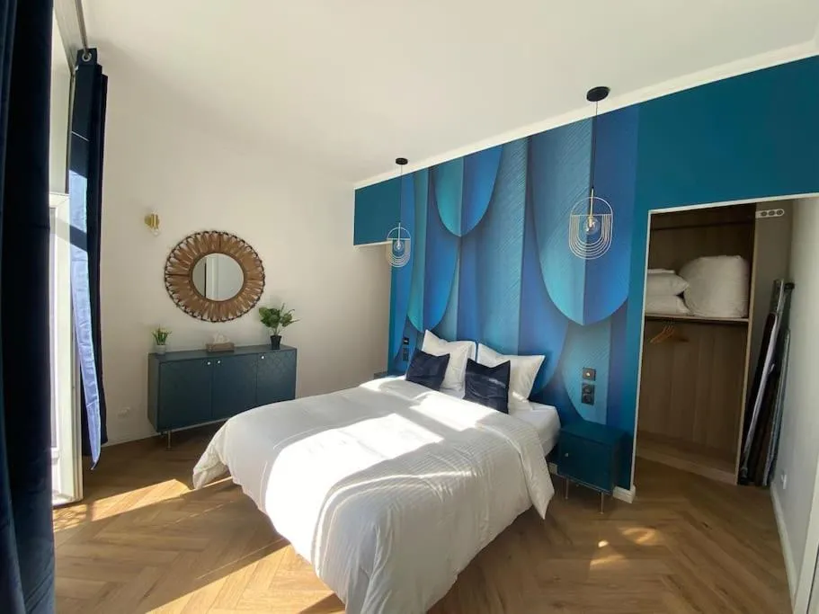 Bed in Appart Deluxe Confort avec Parking Privé