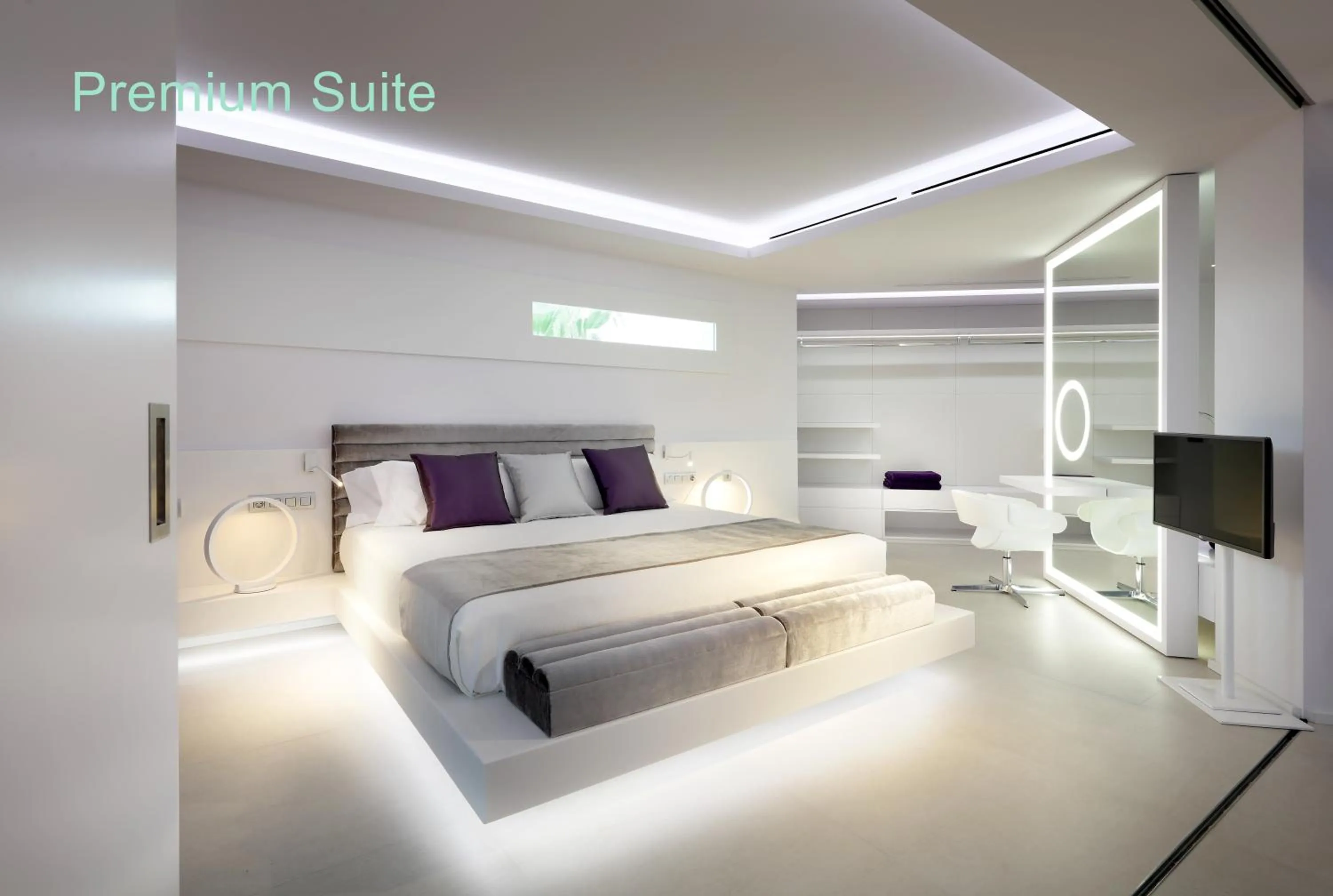 Bedroom, Bed in Hotel Garbi Ibiza & Spa