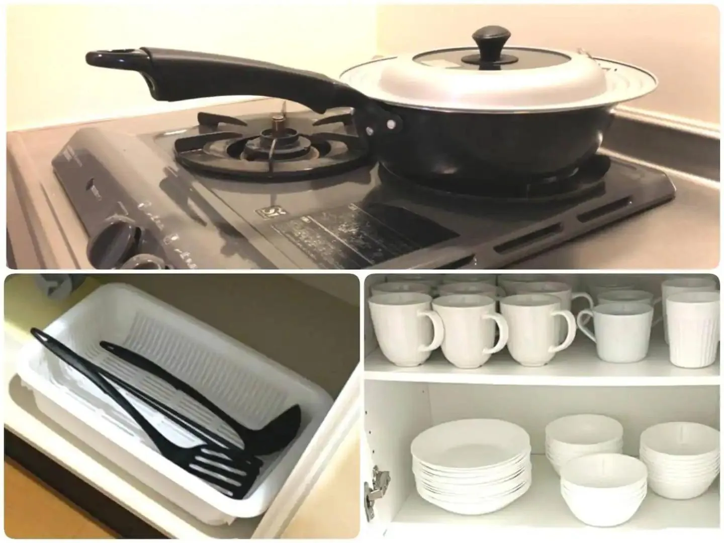 Kitchen or kitchenette in HIRO BUILDING Apartment Stay