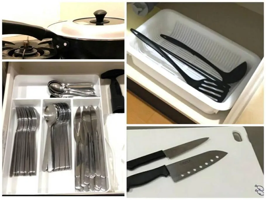 Kitchen or kitchenette in HIRO BUILDING Apartment Stay