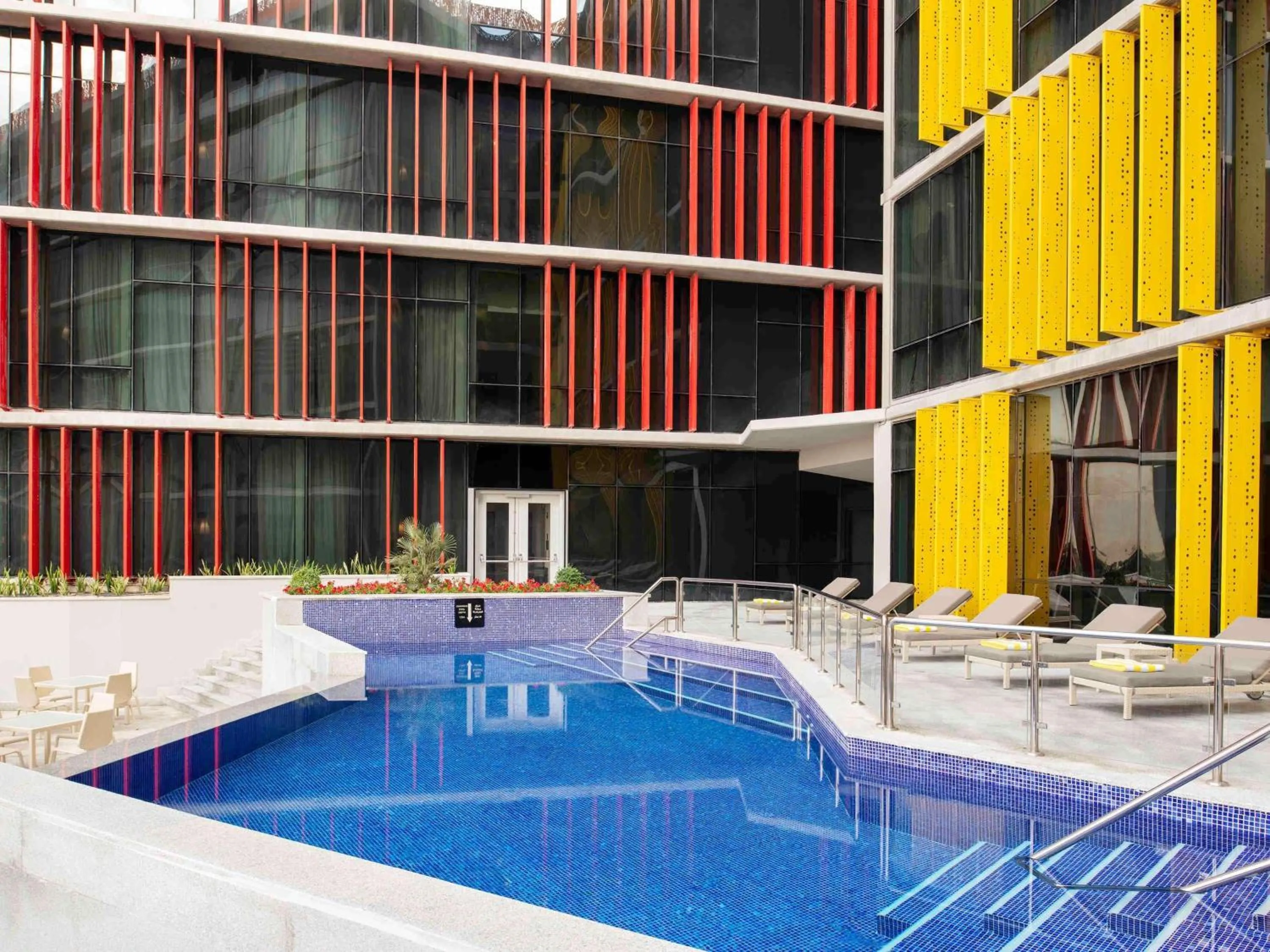 Pool view in Adagio Doha