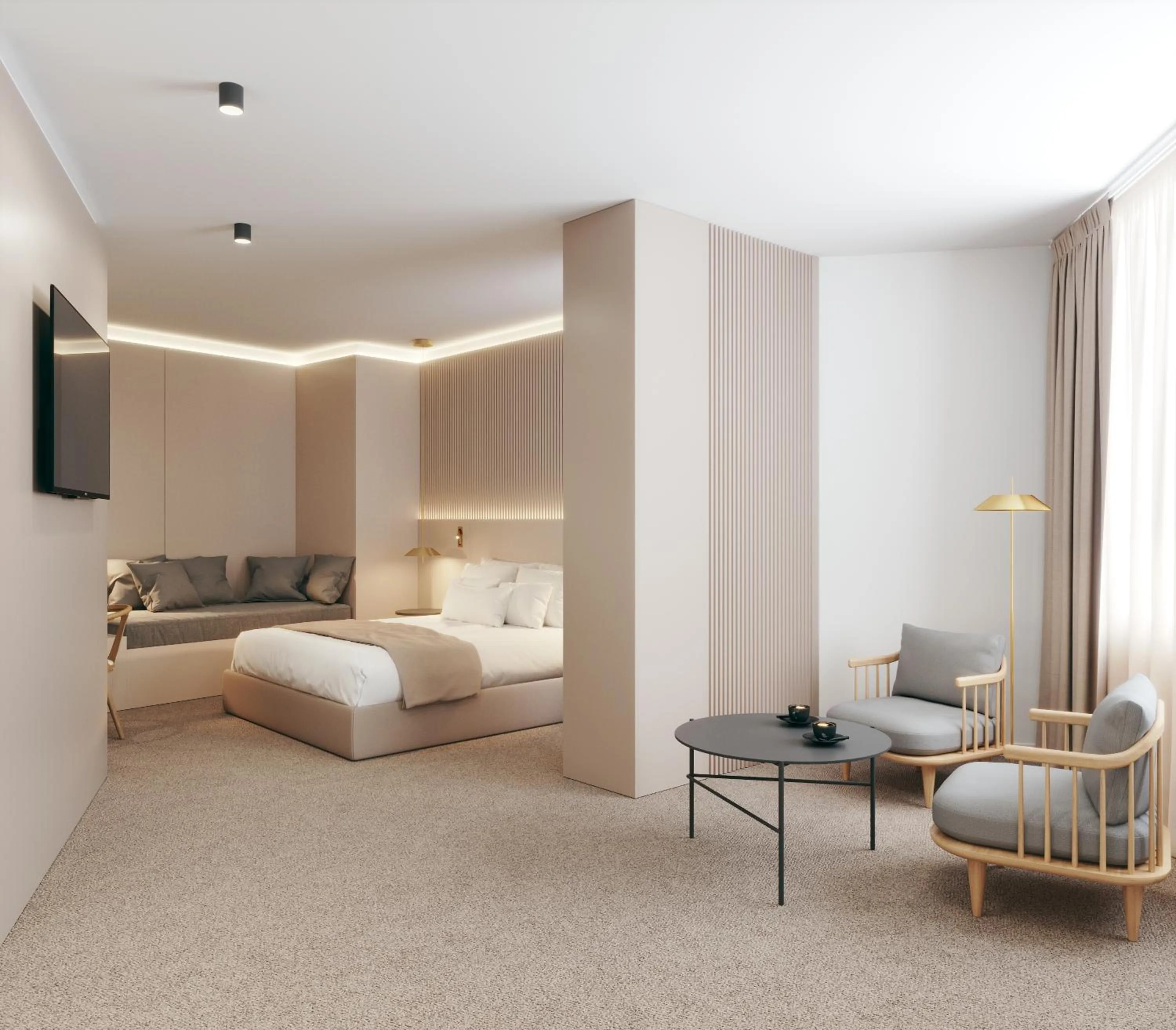 Photo of the whole room, Bed in Carlemany Girona