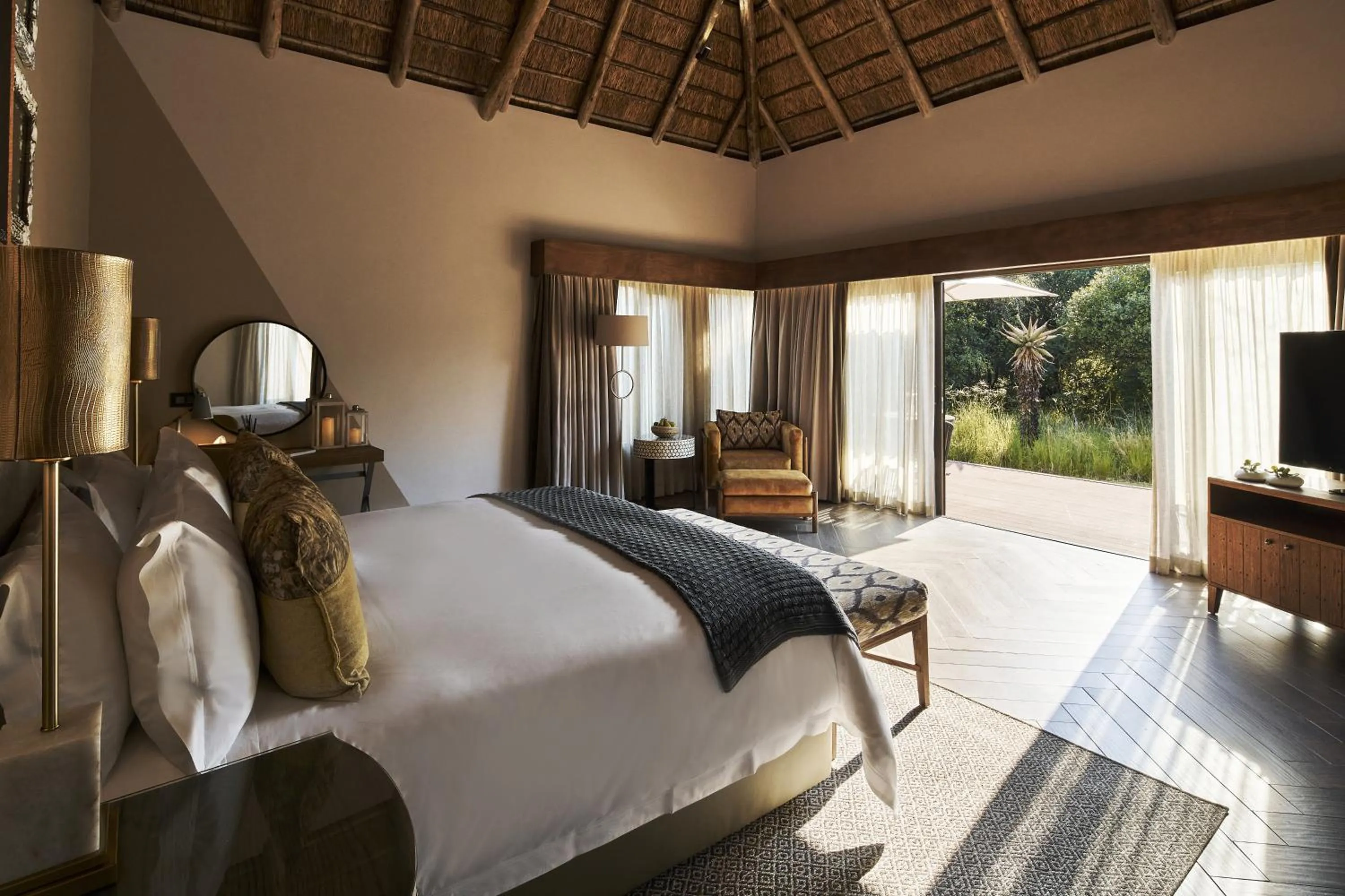 View (from property/room), Bed in Letamo at Qwabi Private Game Reserve by NEWMARK