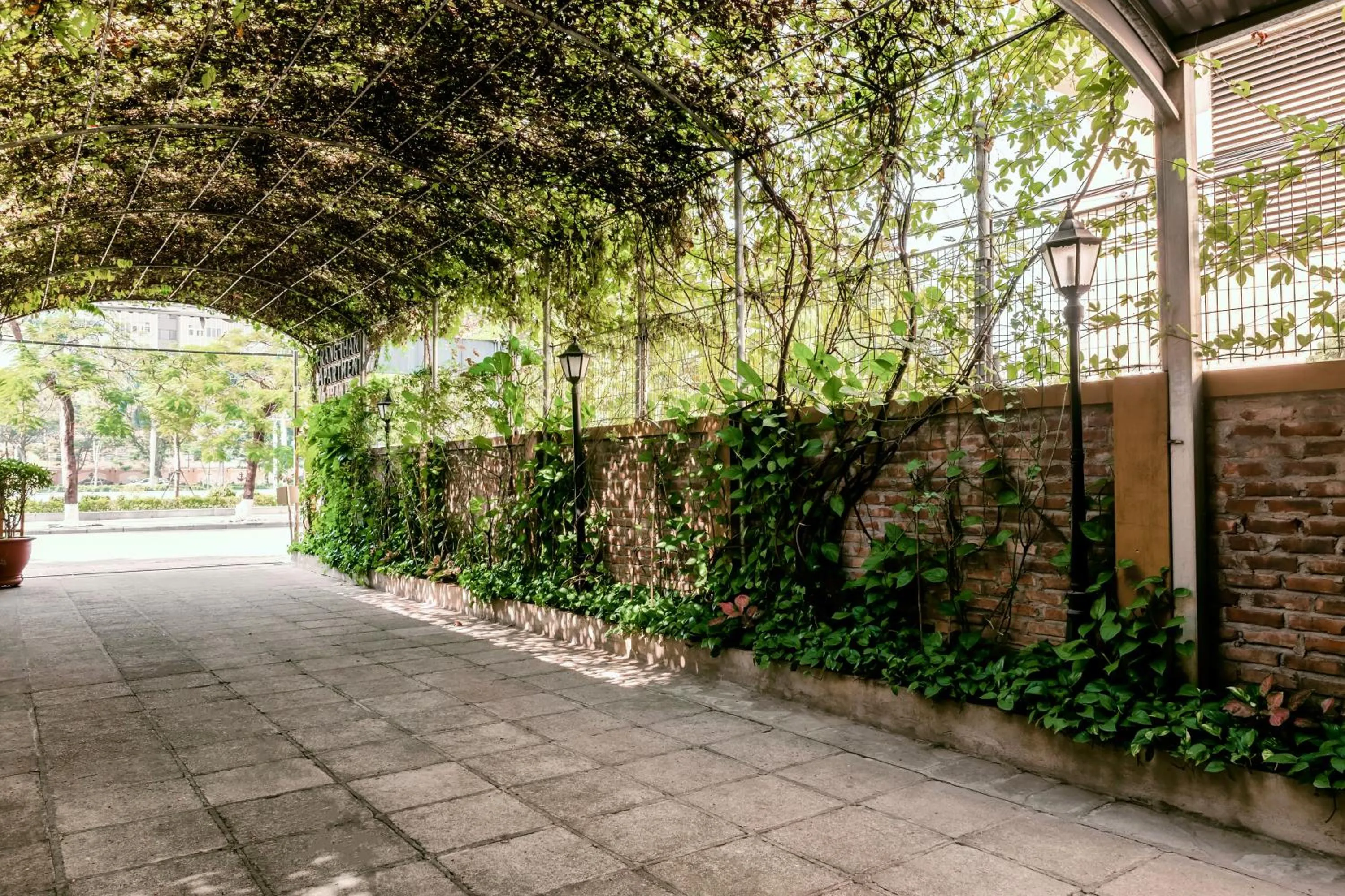 Garden view in Trang Thanh Luxury Apartment