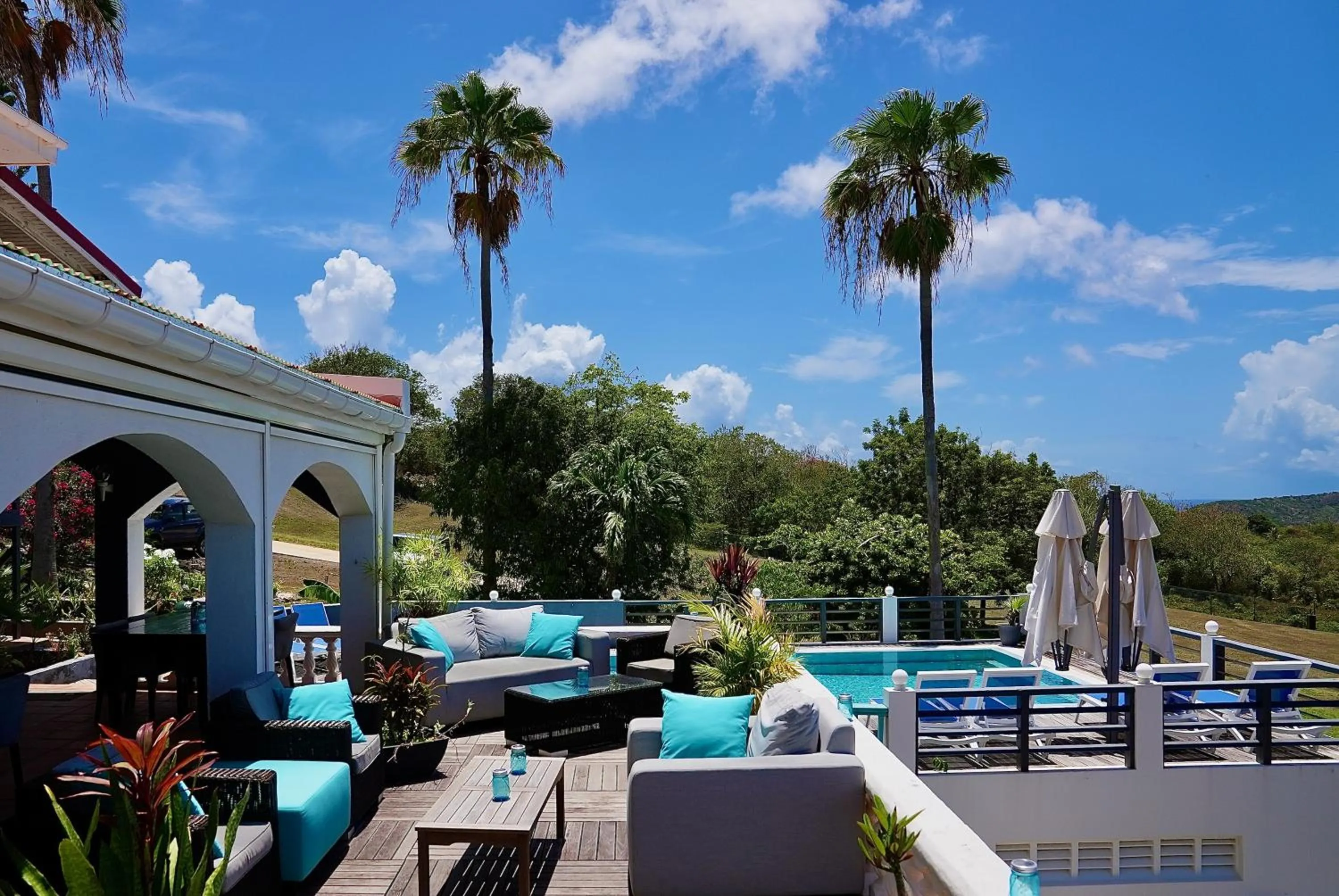 Seating area in Quill Gardens Boutique Hotel