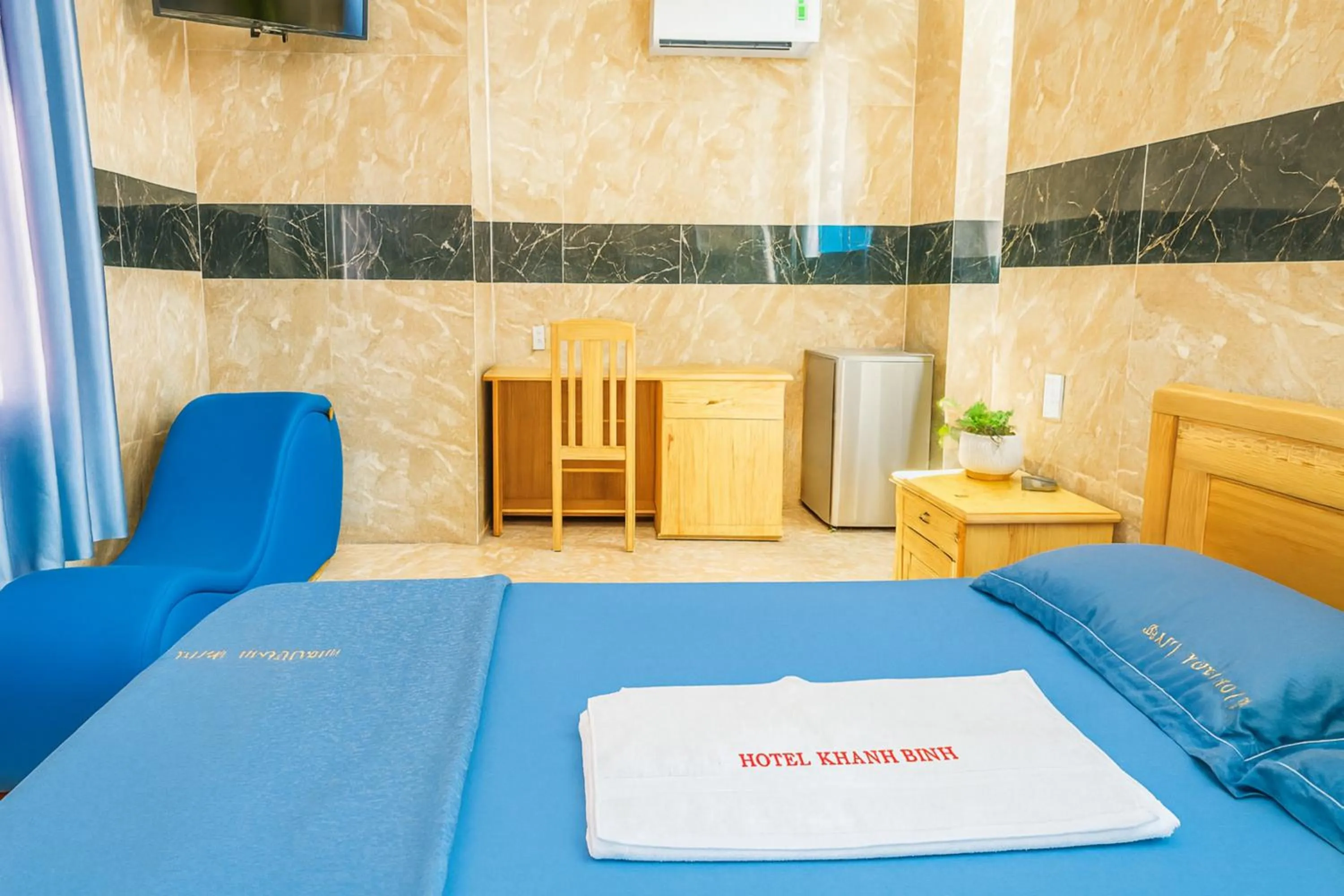 Bed in Khách Sạn Khánh Bình - Bình Dương