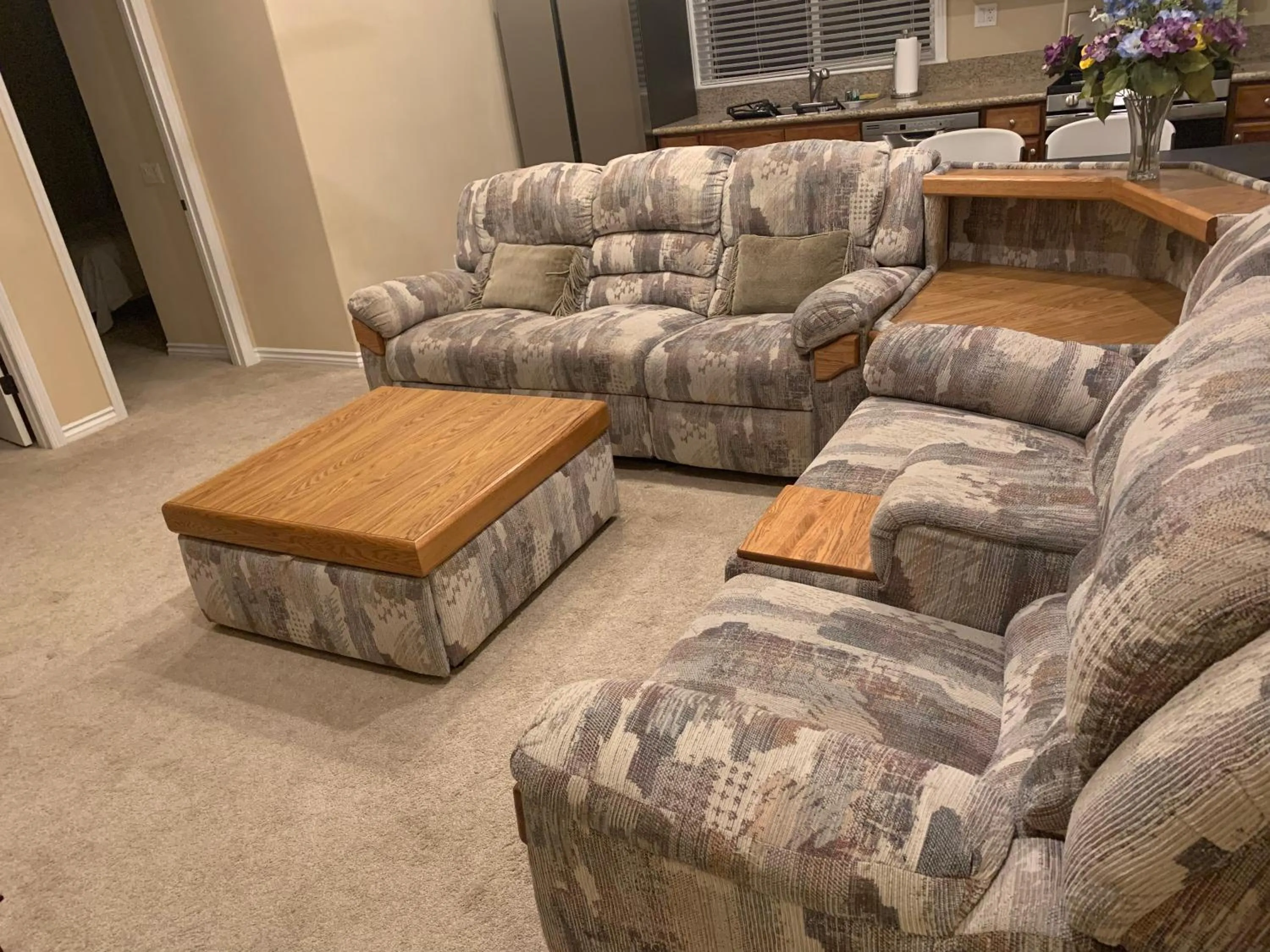 Living room in High End Triplex with Pool