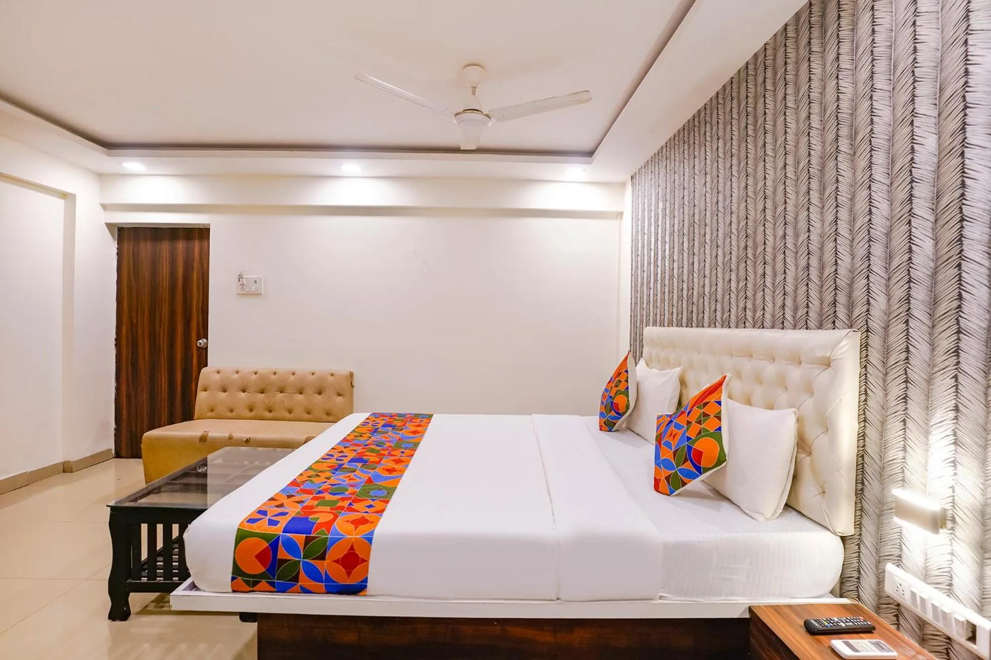 Bed in FabHotel Arsh Executive Inn