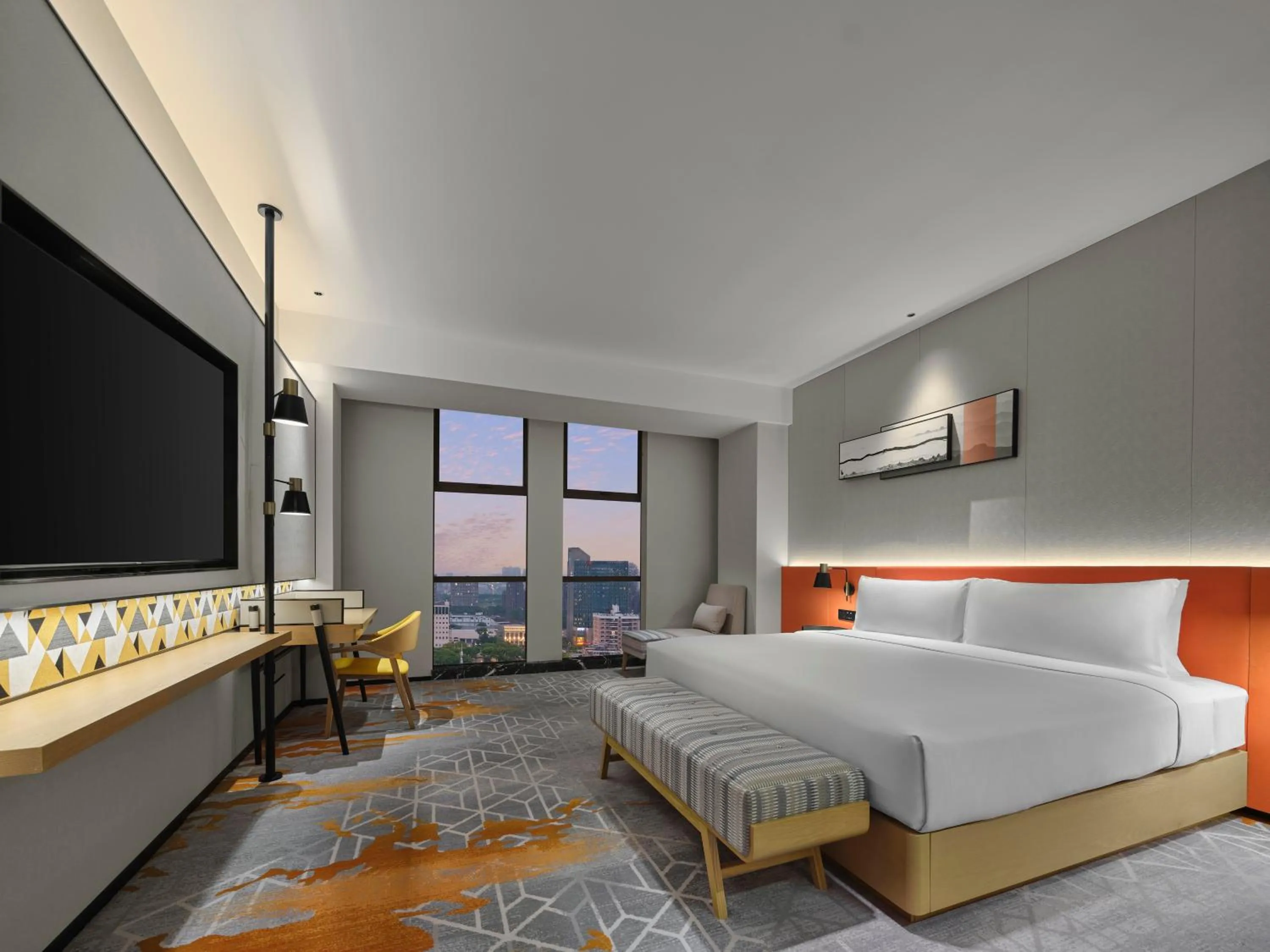 Bed in Hilton Garden Inn Jiaxing Xiuzhou