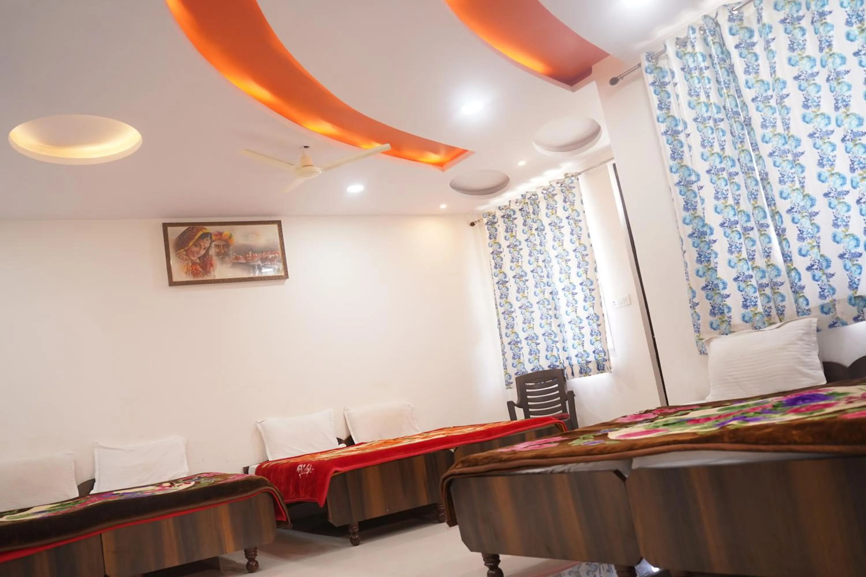 Bed in Hotel Raj Palace