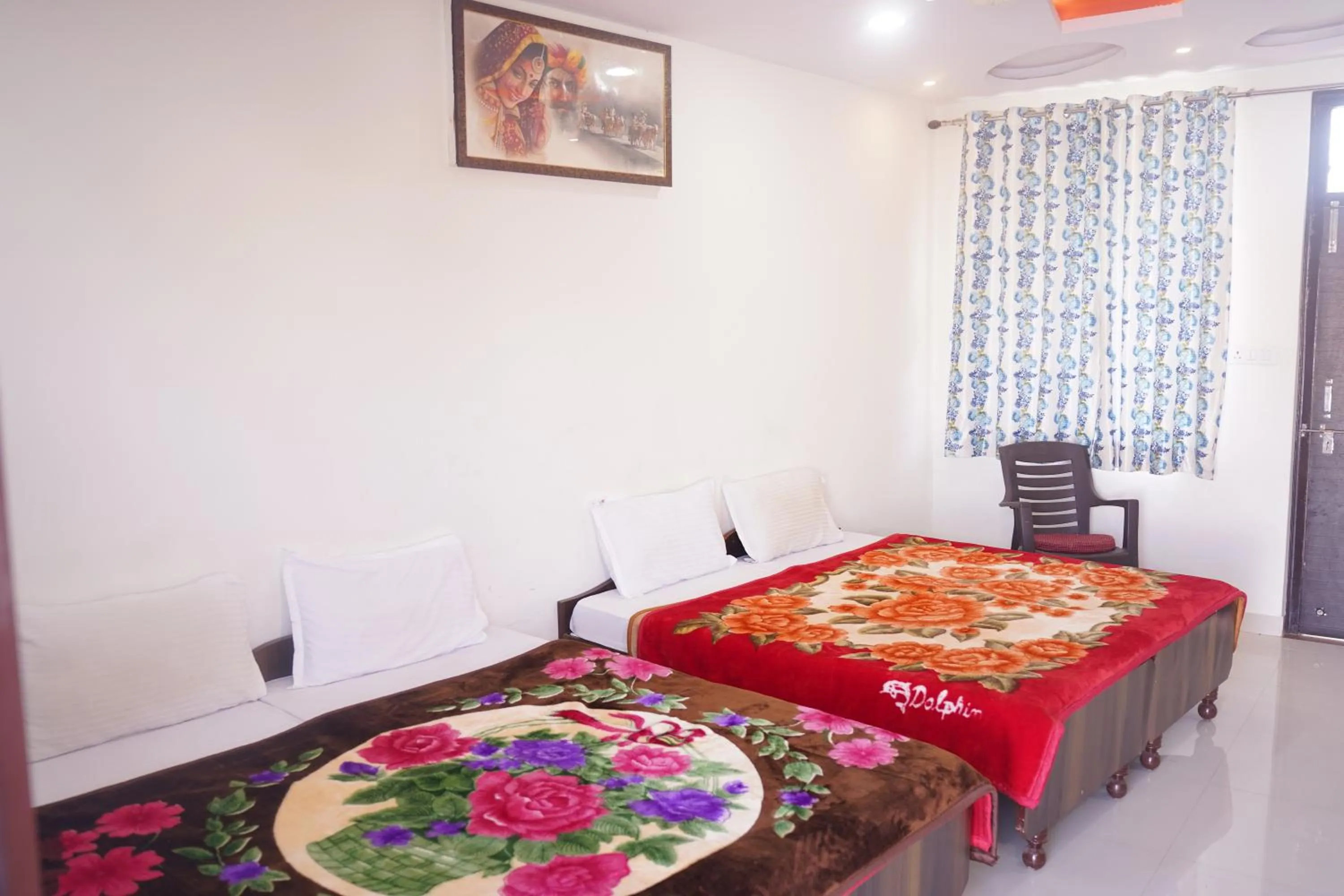 Bed in Hotel Raj Palace