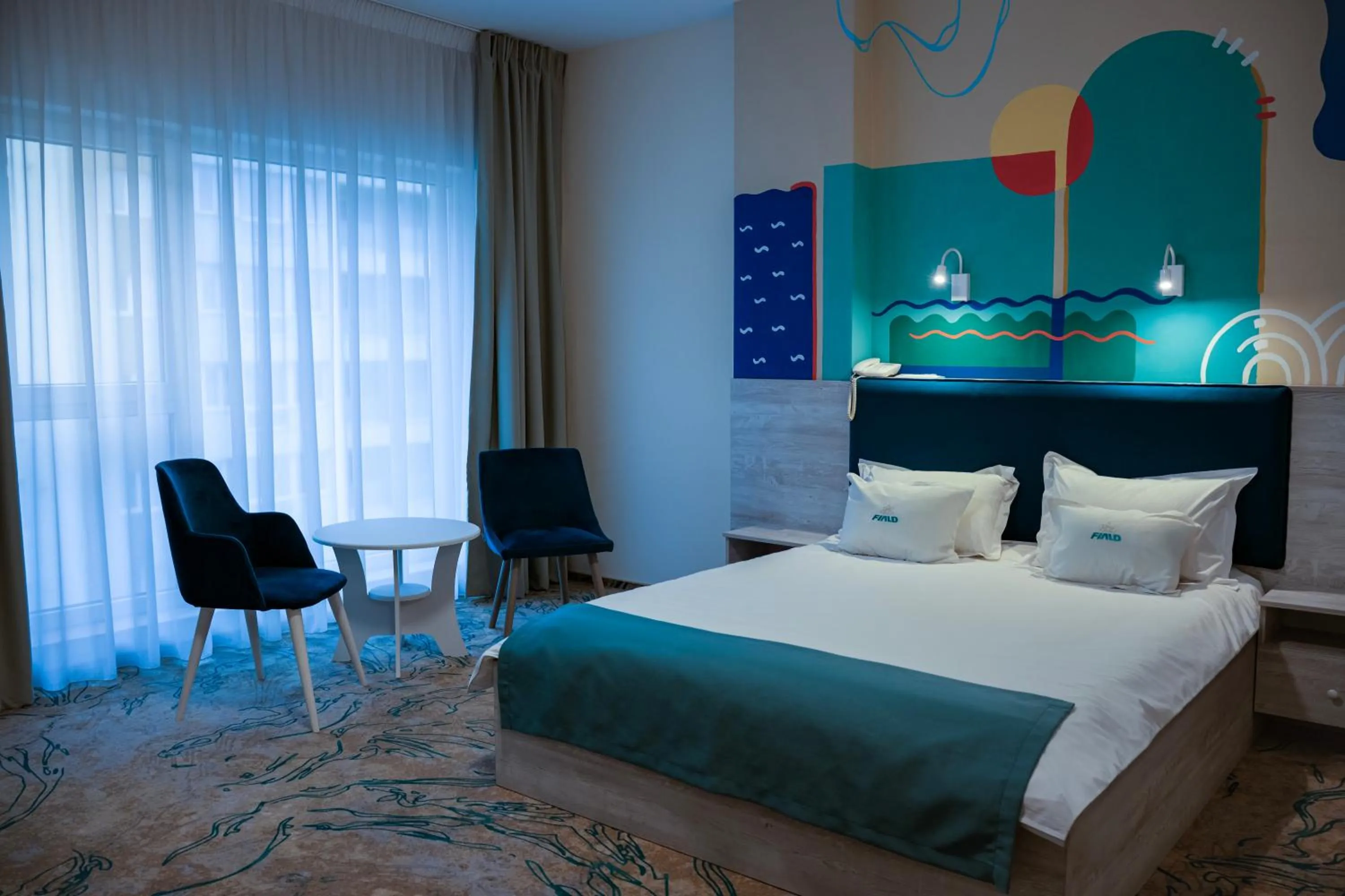 Seating area, Bed in Fiald Hotel & Spa