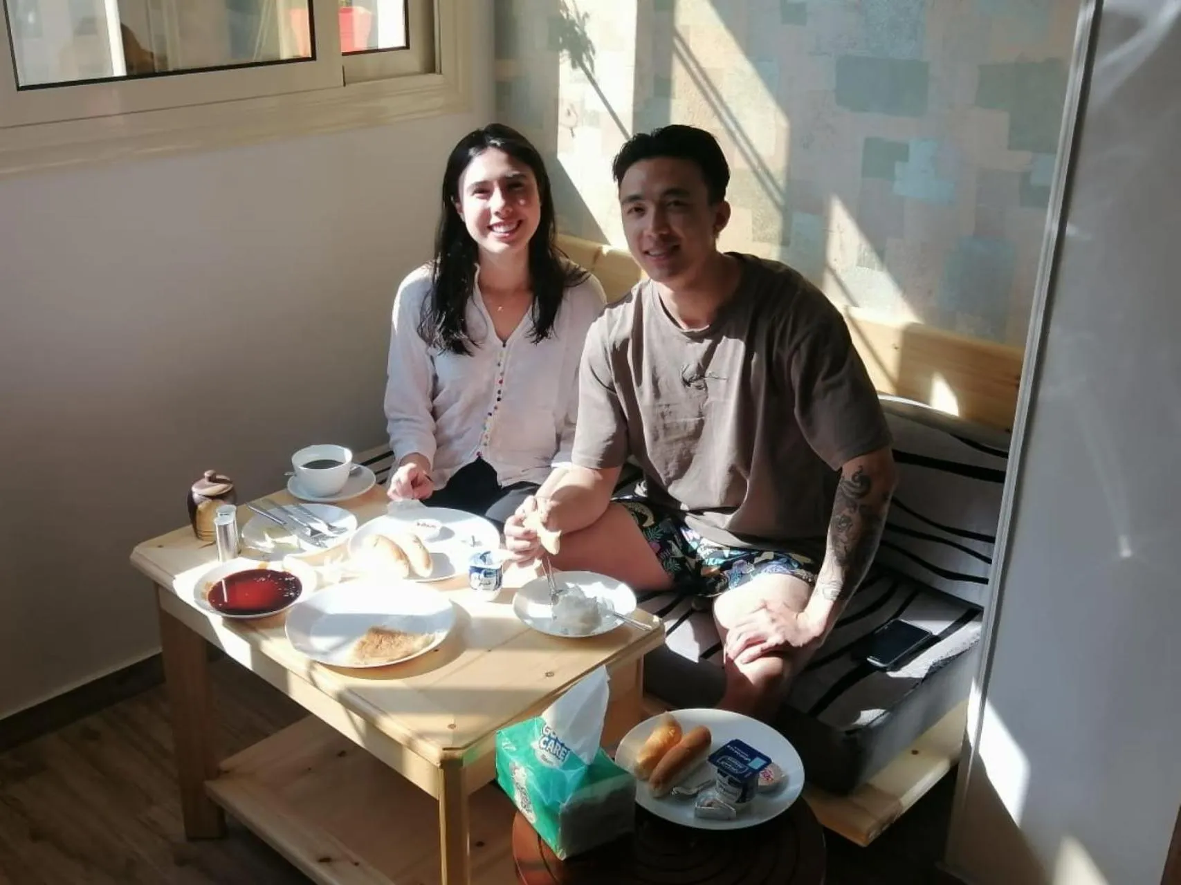 Living room in Champollion Hostel