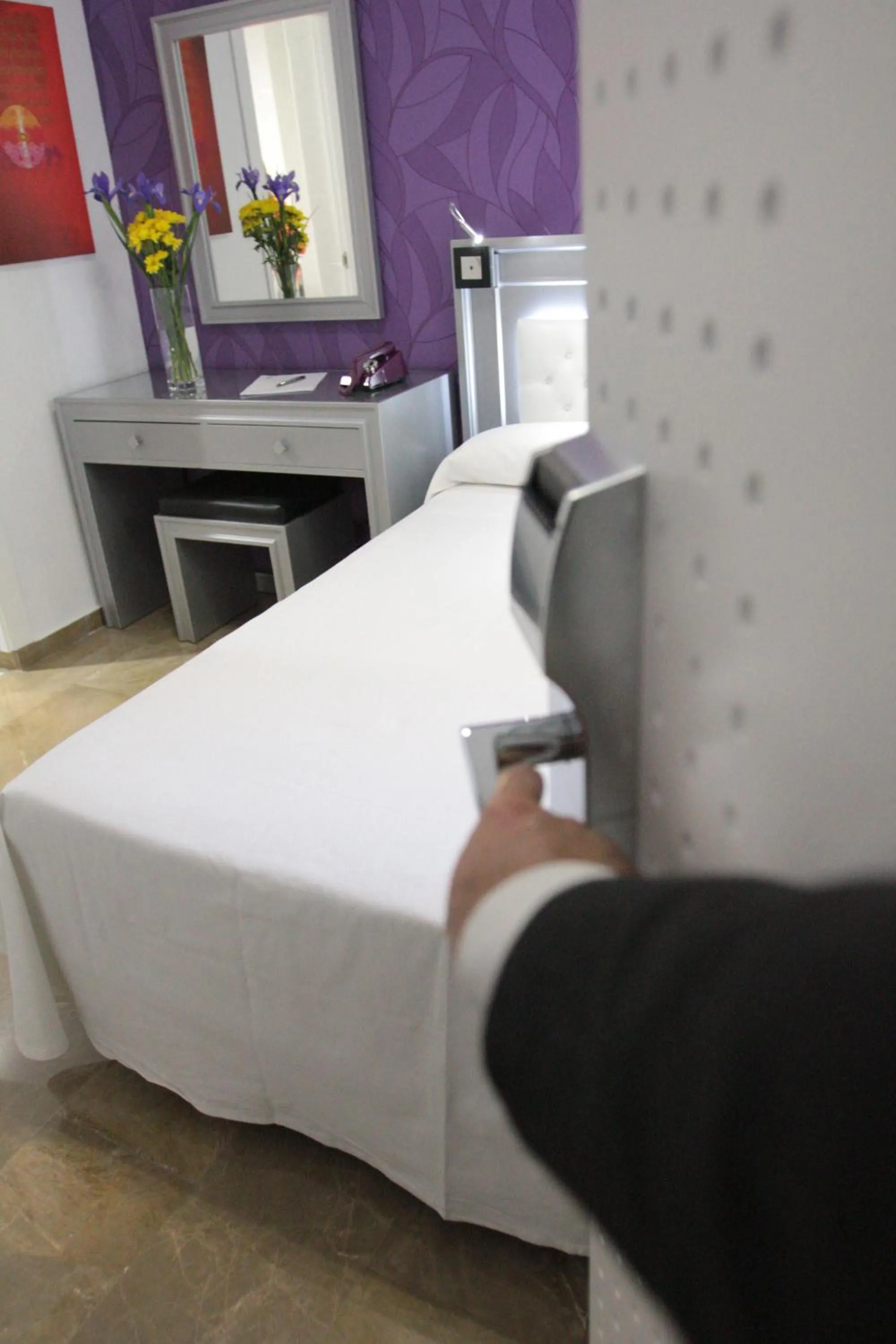 Decorative detail, Bed in Hotel Molinos