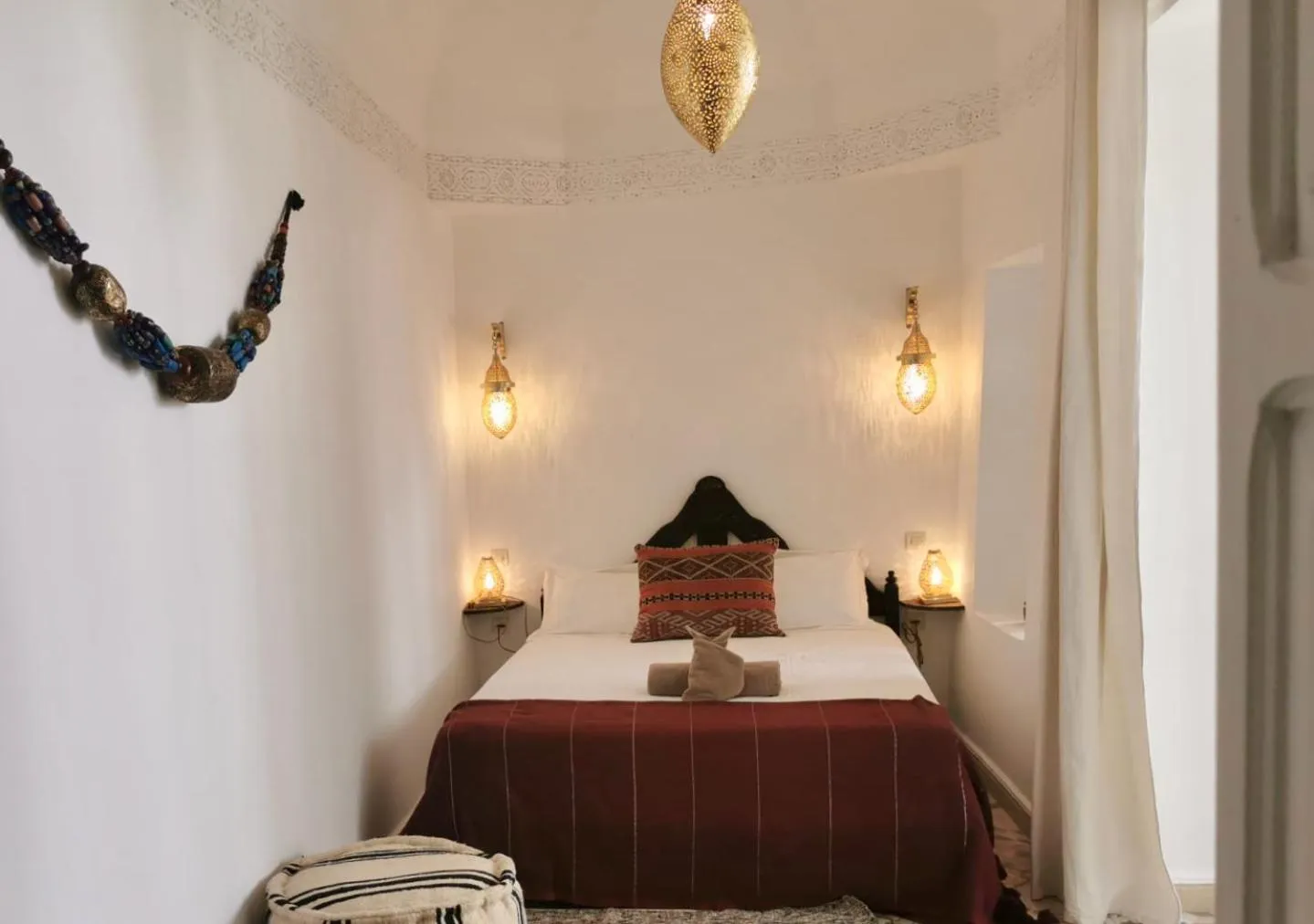 Bed in Riad Villa Berna under Swiss Management