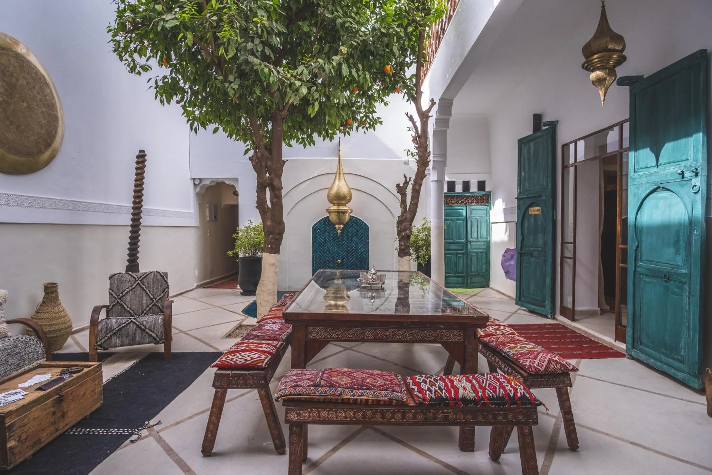Patio in Riad Villa Berna under Swiss Management