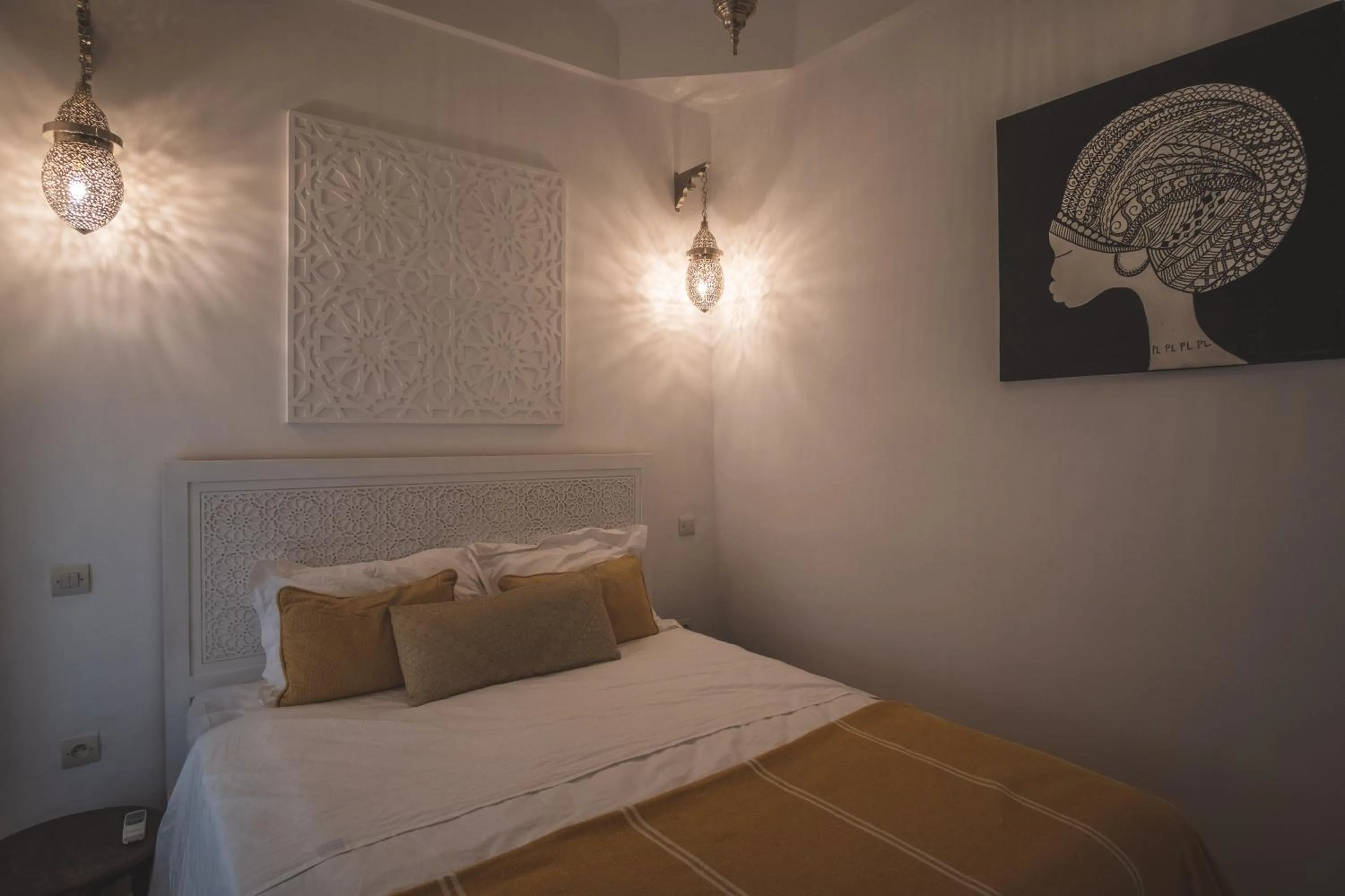 Bed in Riad Villa Berna under Swiss Management