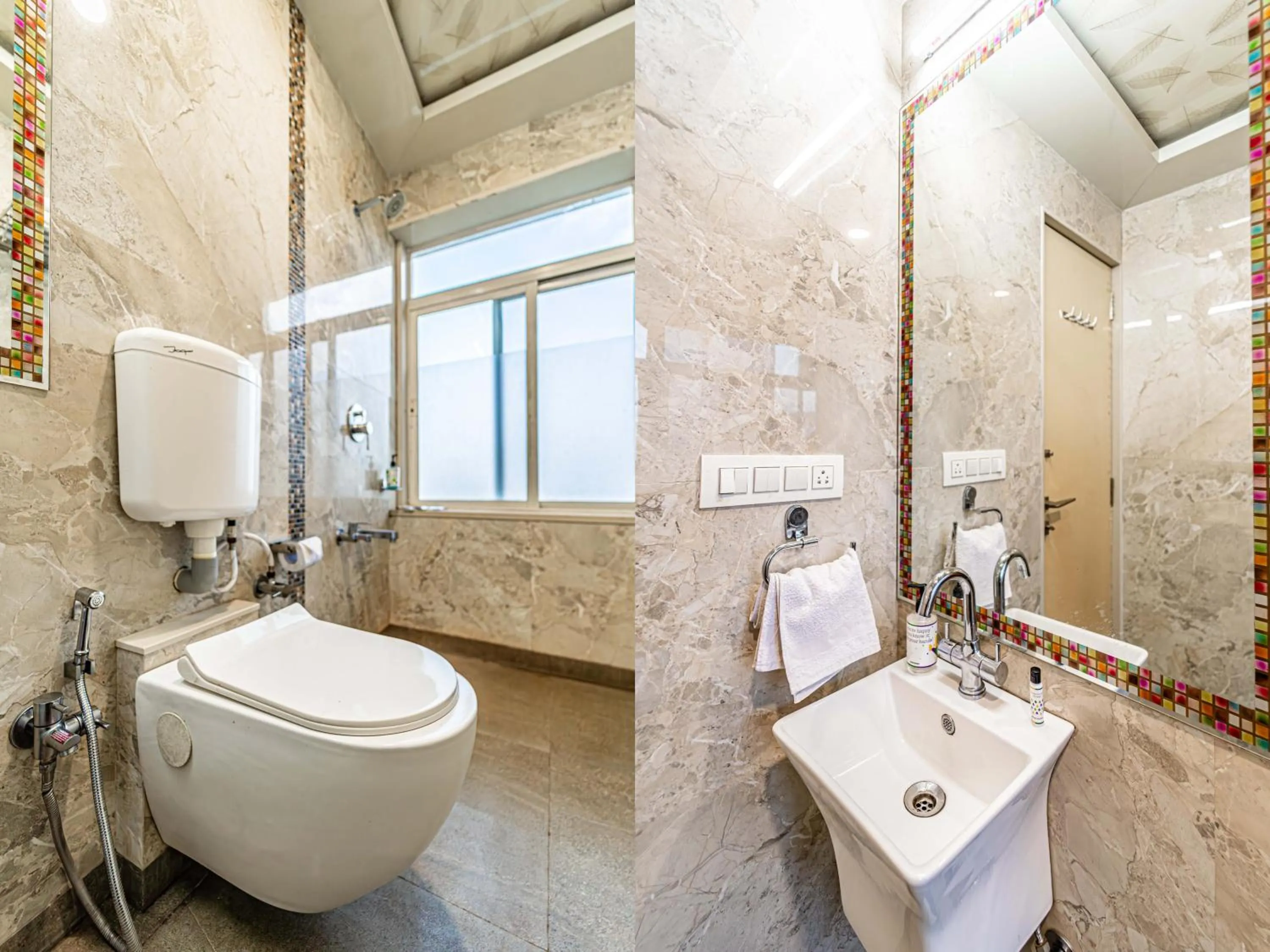 Toilet in Treebo Raval Resort with Valley View