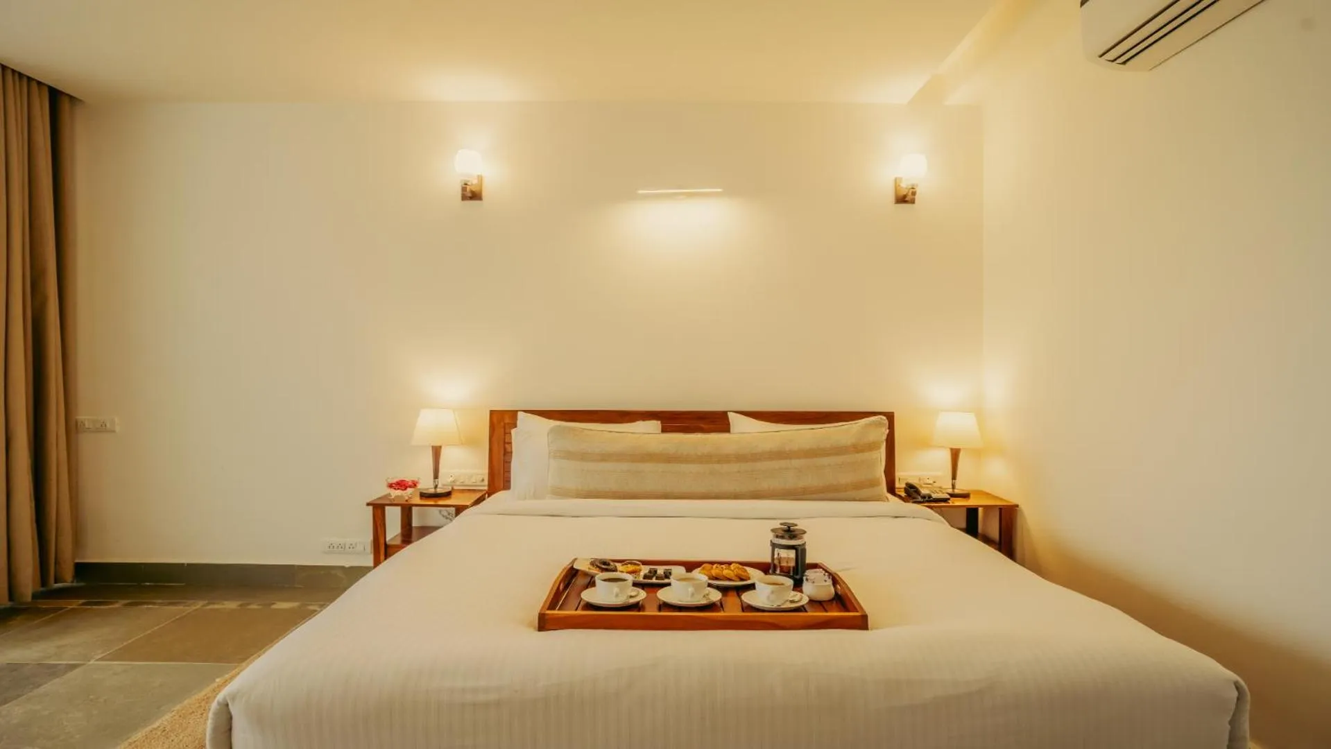 Bed in Guldaar Sariska - A luxury Forest Resort