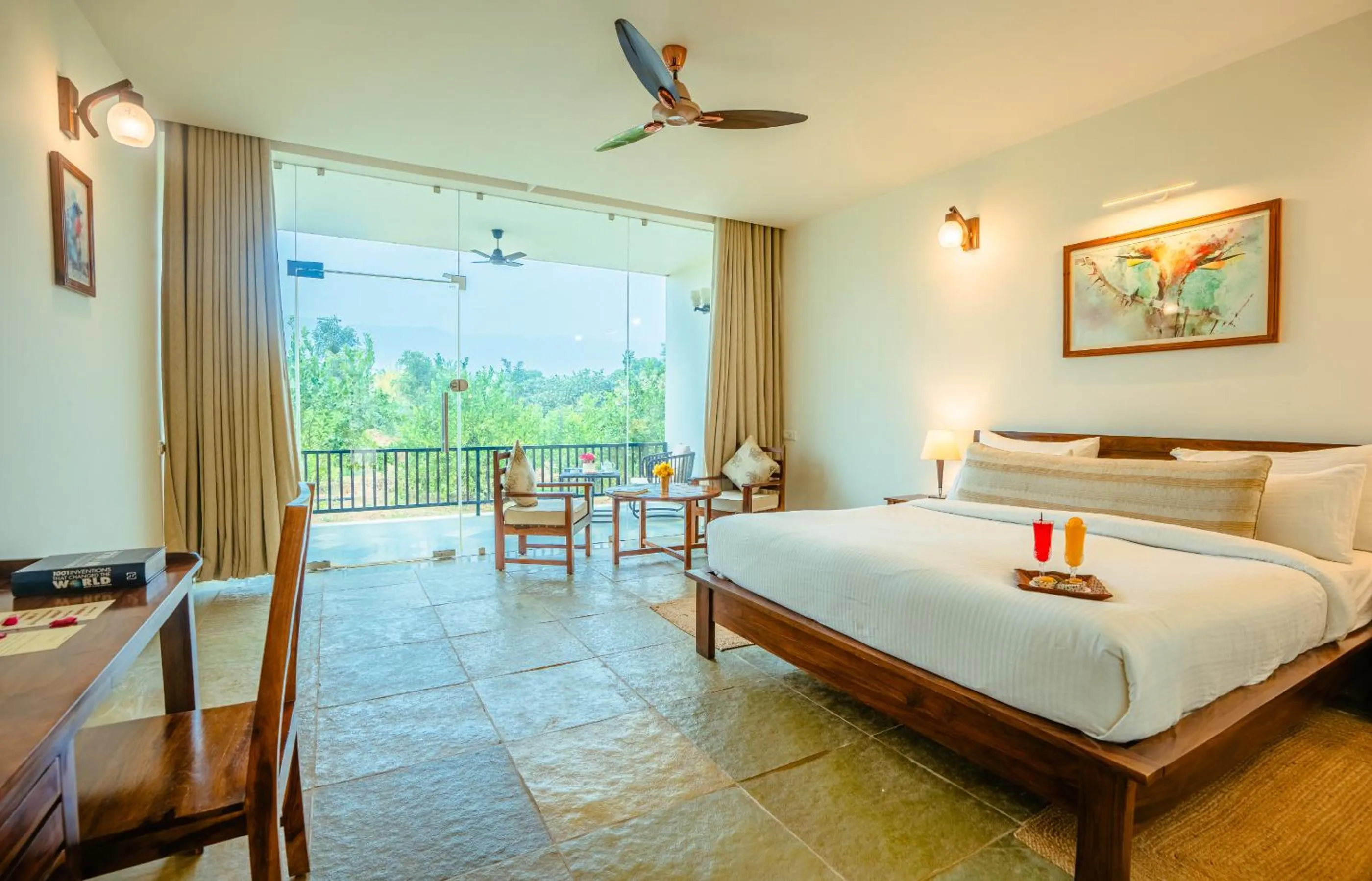 Bedroom, Bed in Guldaar Sariska - A luxury Forest Resort