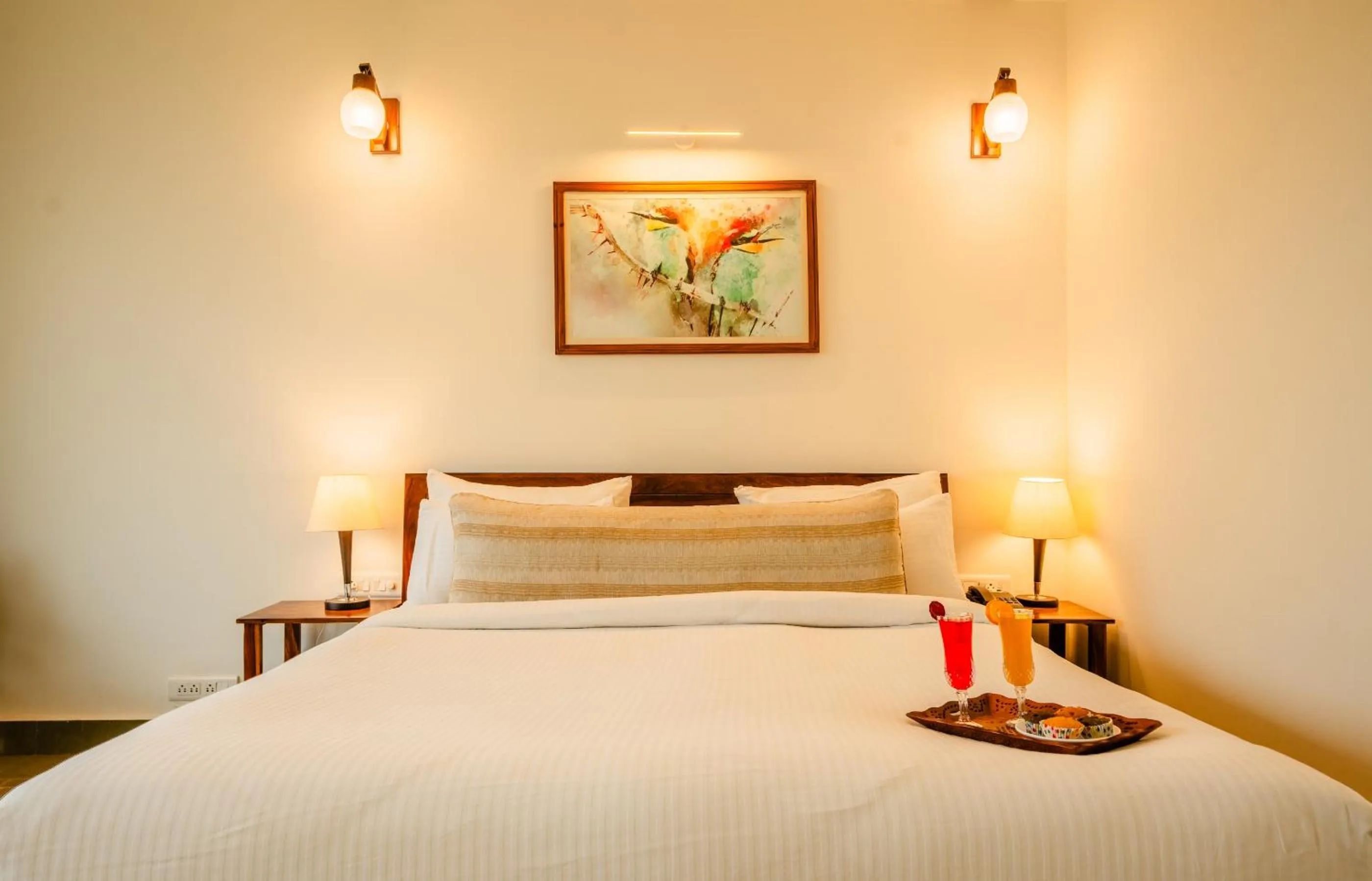 Bed in Guldaar Sariska - A luxury Forest Resort