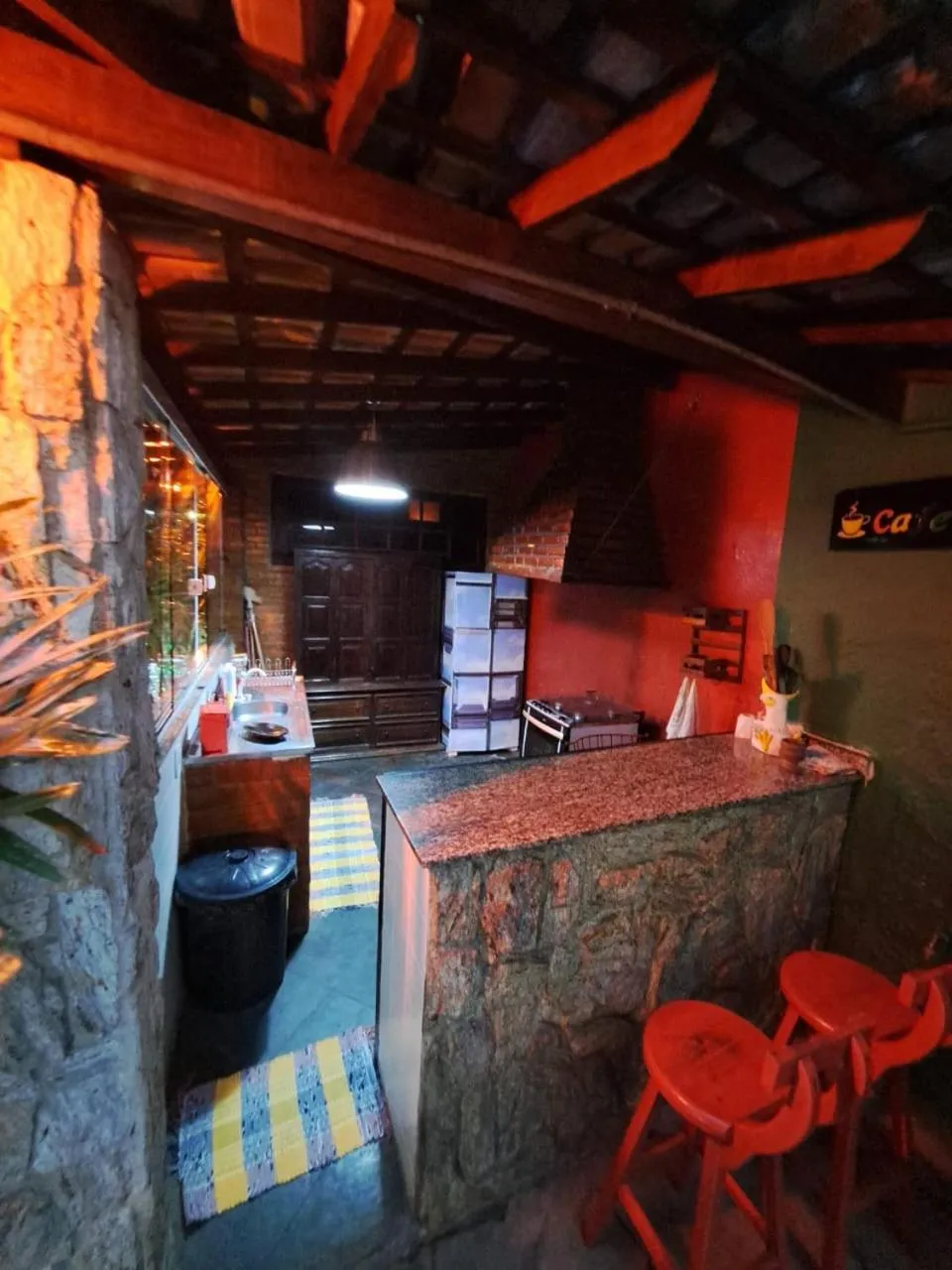 Kitchen or kitchenette in Pousada Solar do Redentor