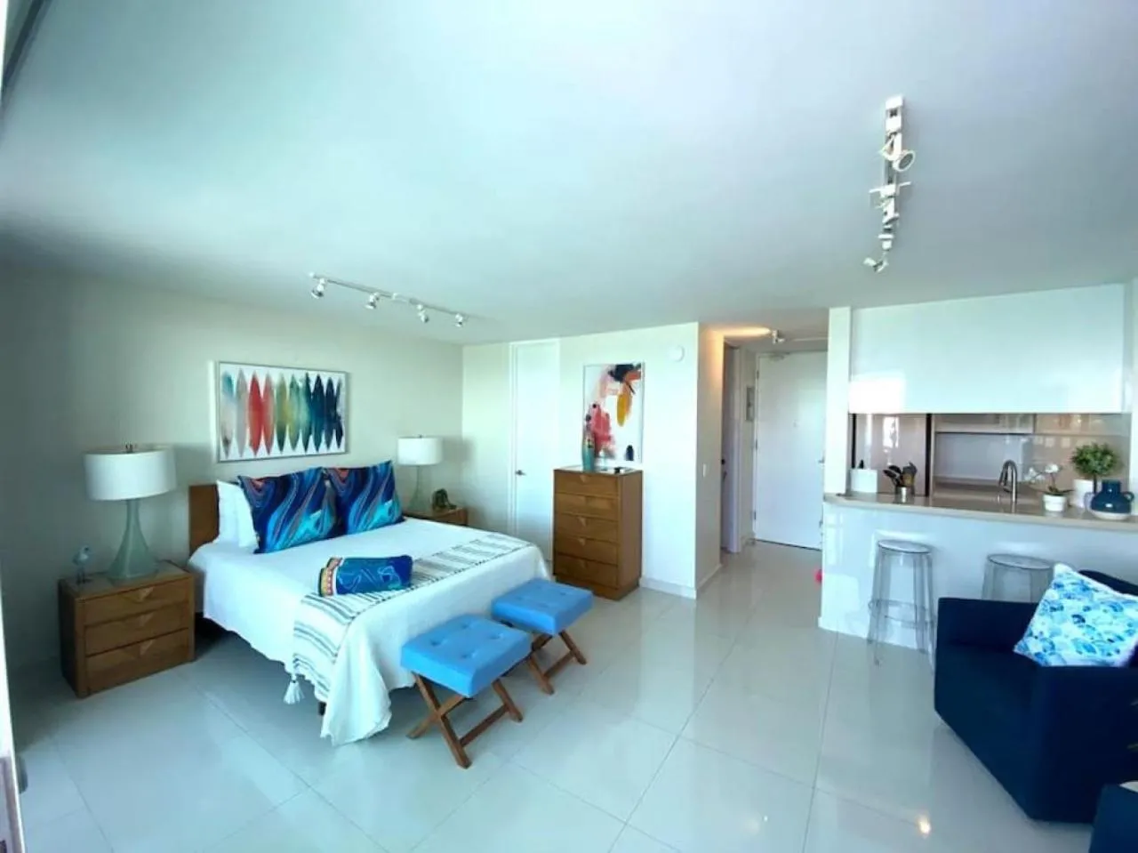 Bed in KASA Terrace Studio Breathtaking Ocean Views