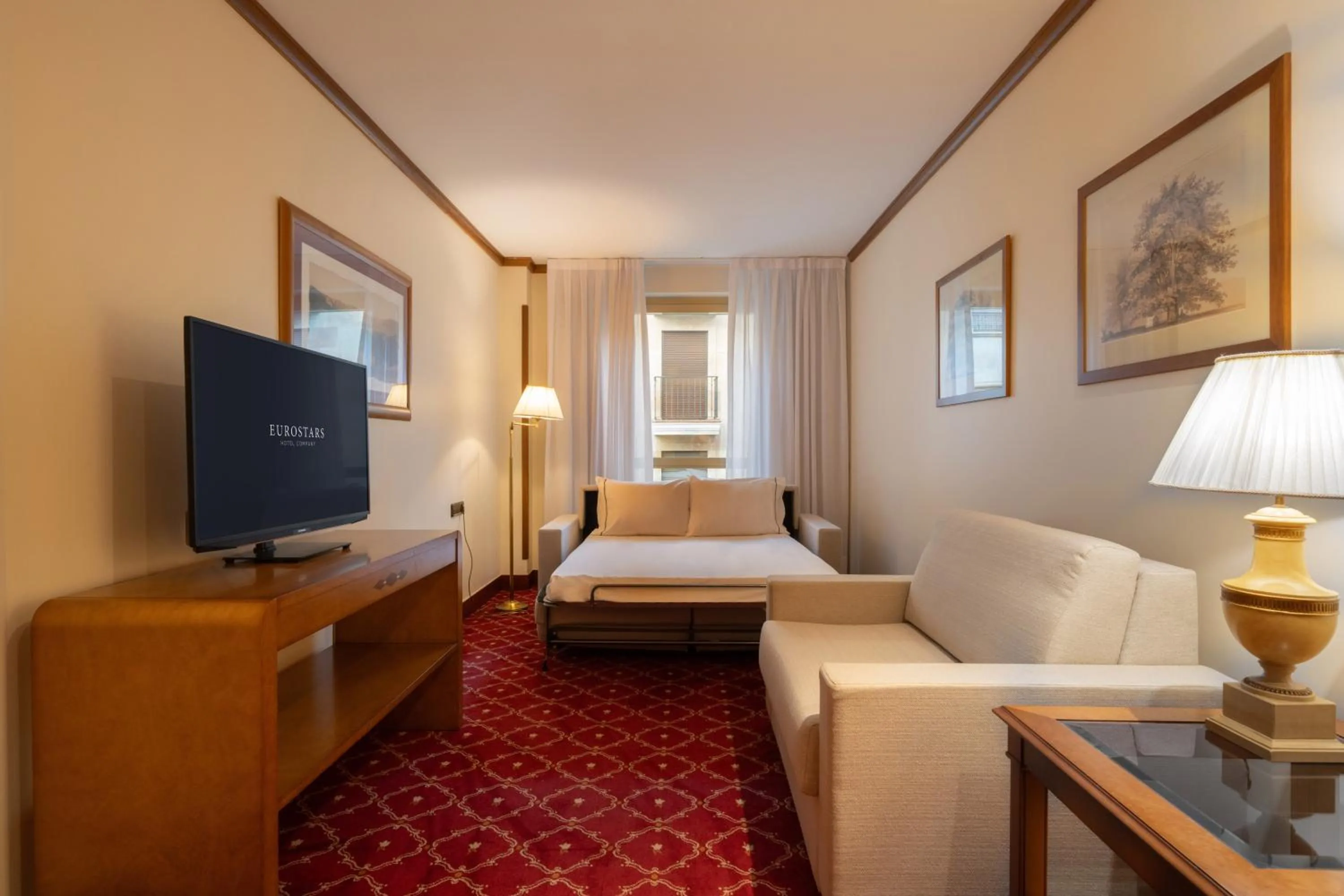 Living room, Bed in Eurostars Las Claras