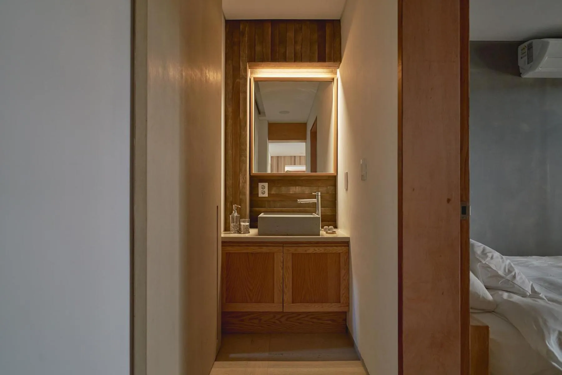 Bed in Scenery after Rain