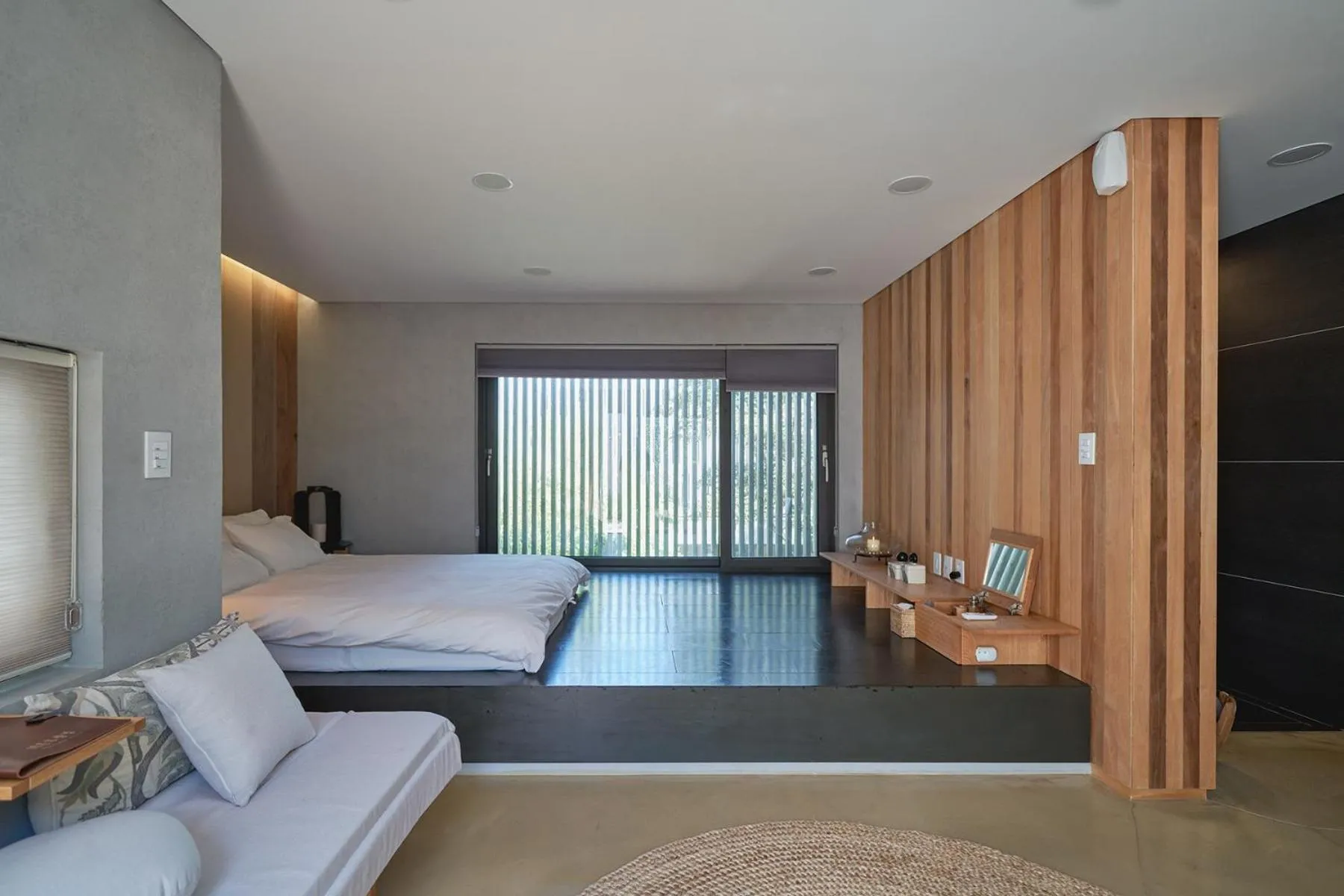 Bed in Scenery after Rain