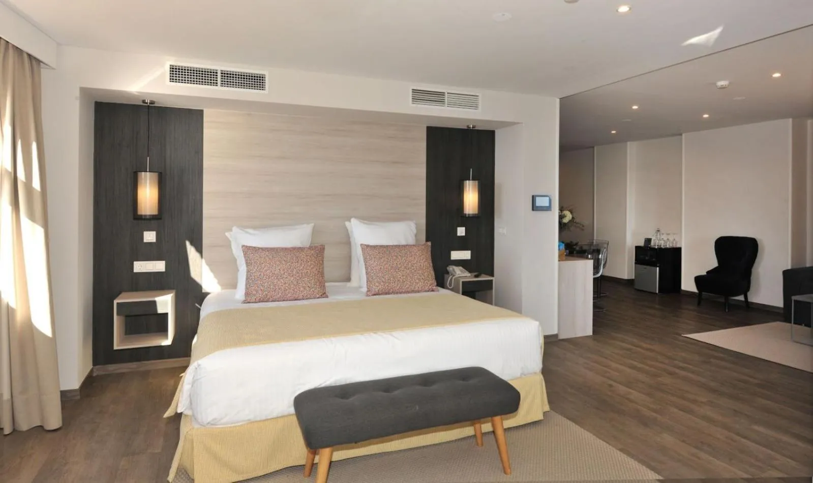 Bed in Hotel Salobreña Suites