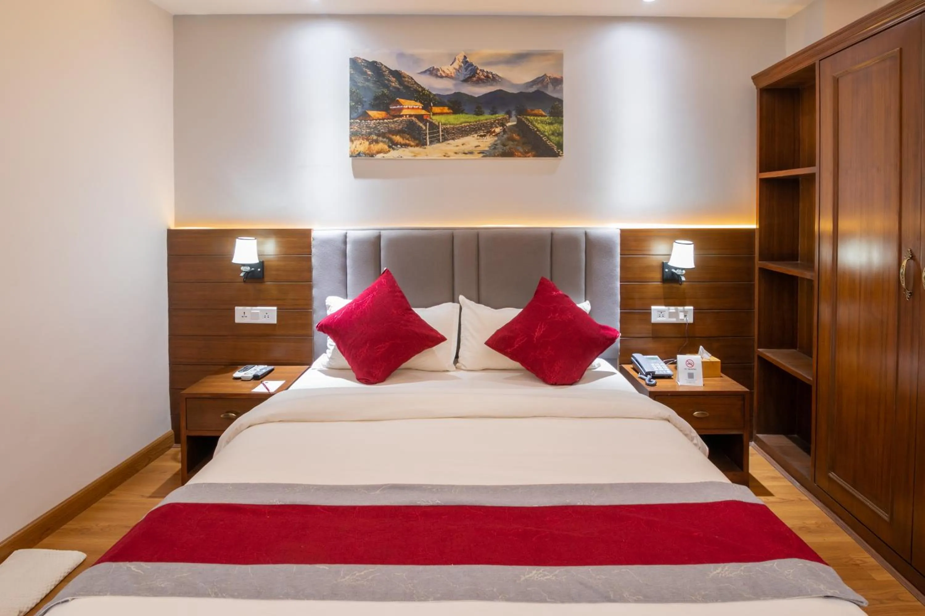 Bed in Hotel Ama-La, Thamel, Kathmandu