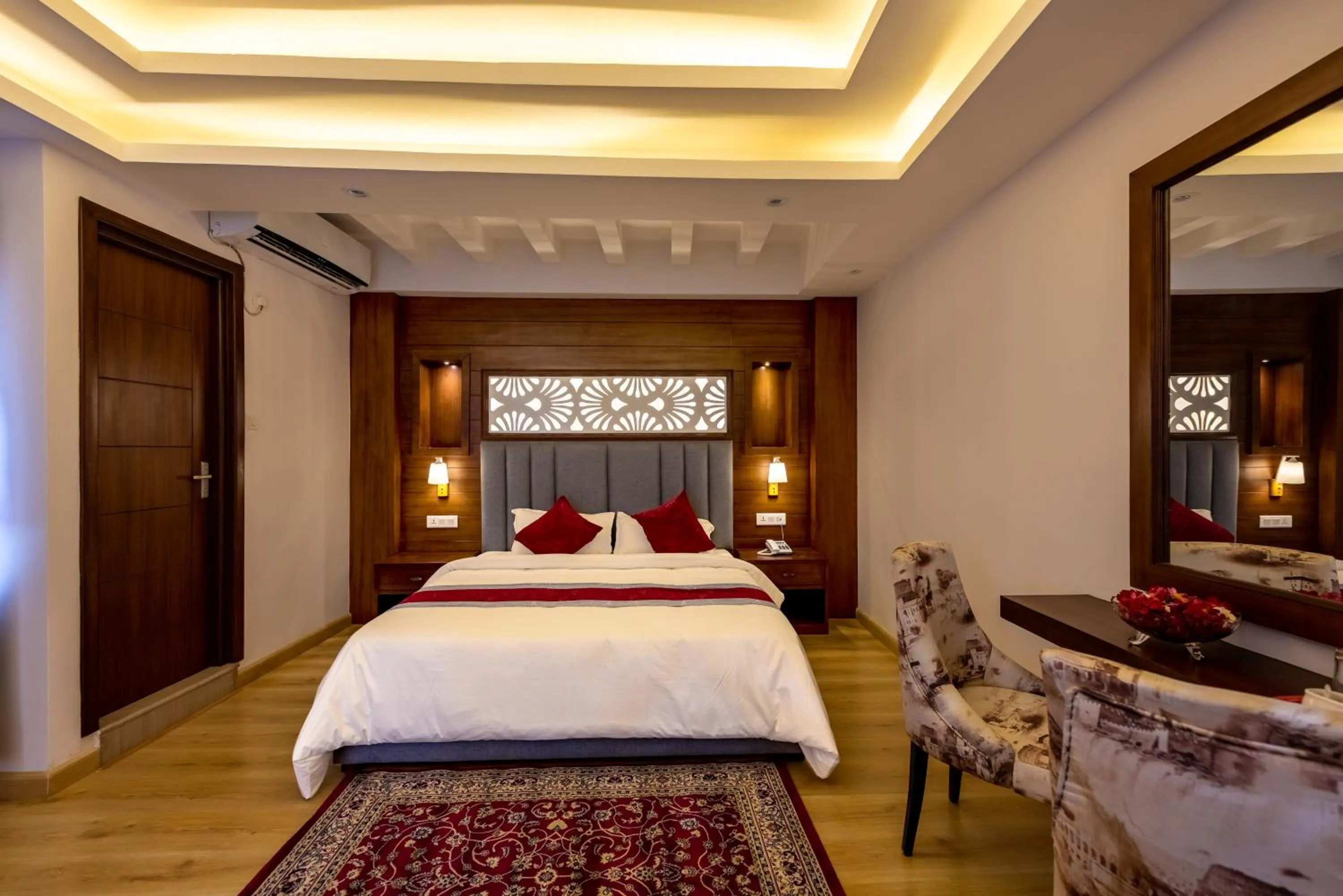 Bed in Hotel Ama-La, Thamel, Kathmandu