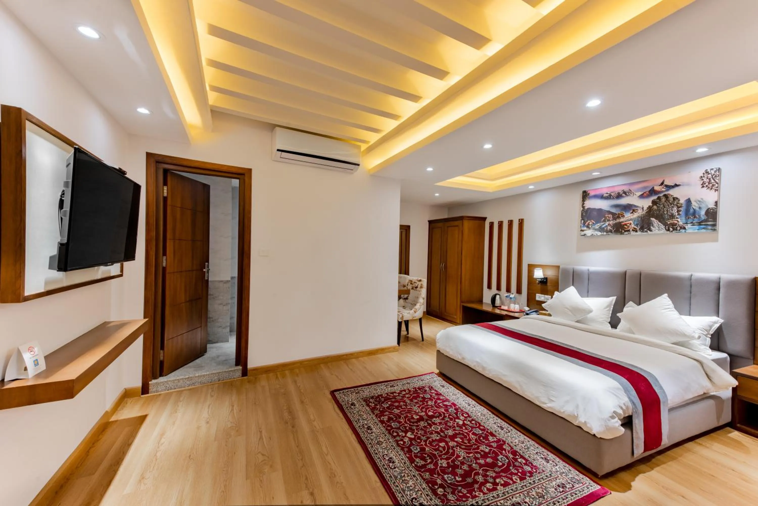 View (from property/room), Bed in Hotel Ama-La, Thamel, Kathmandu