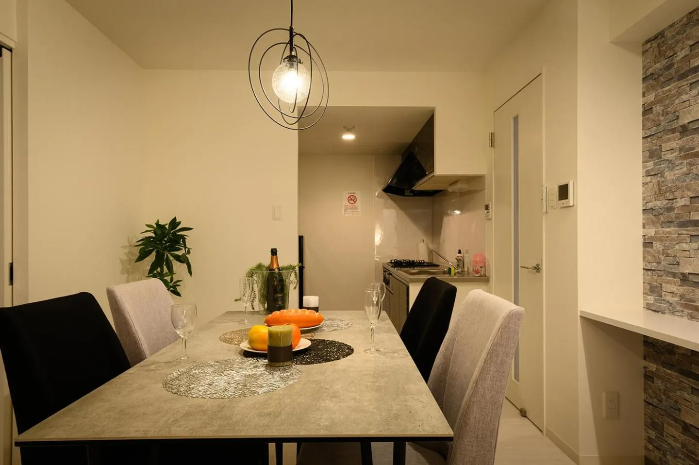 Kitchen or kitchenette in GLASS Yamahana EAST