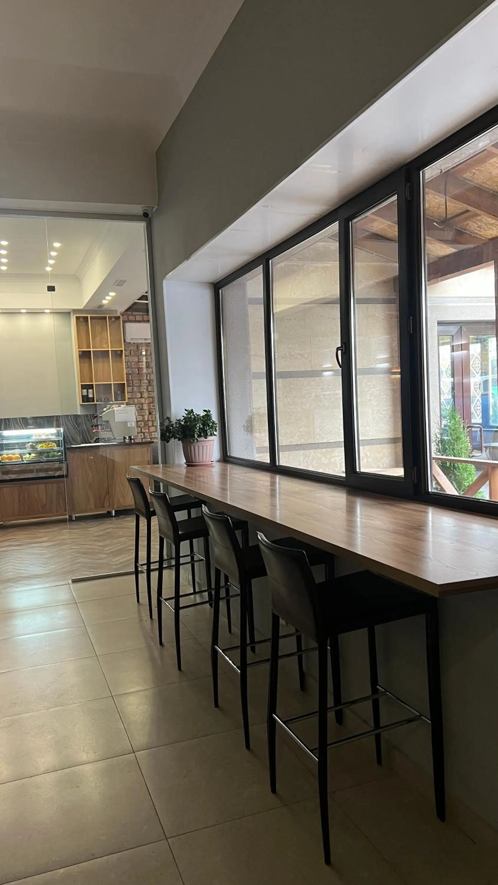 Seating area in 281 Hostel