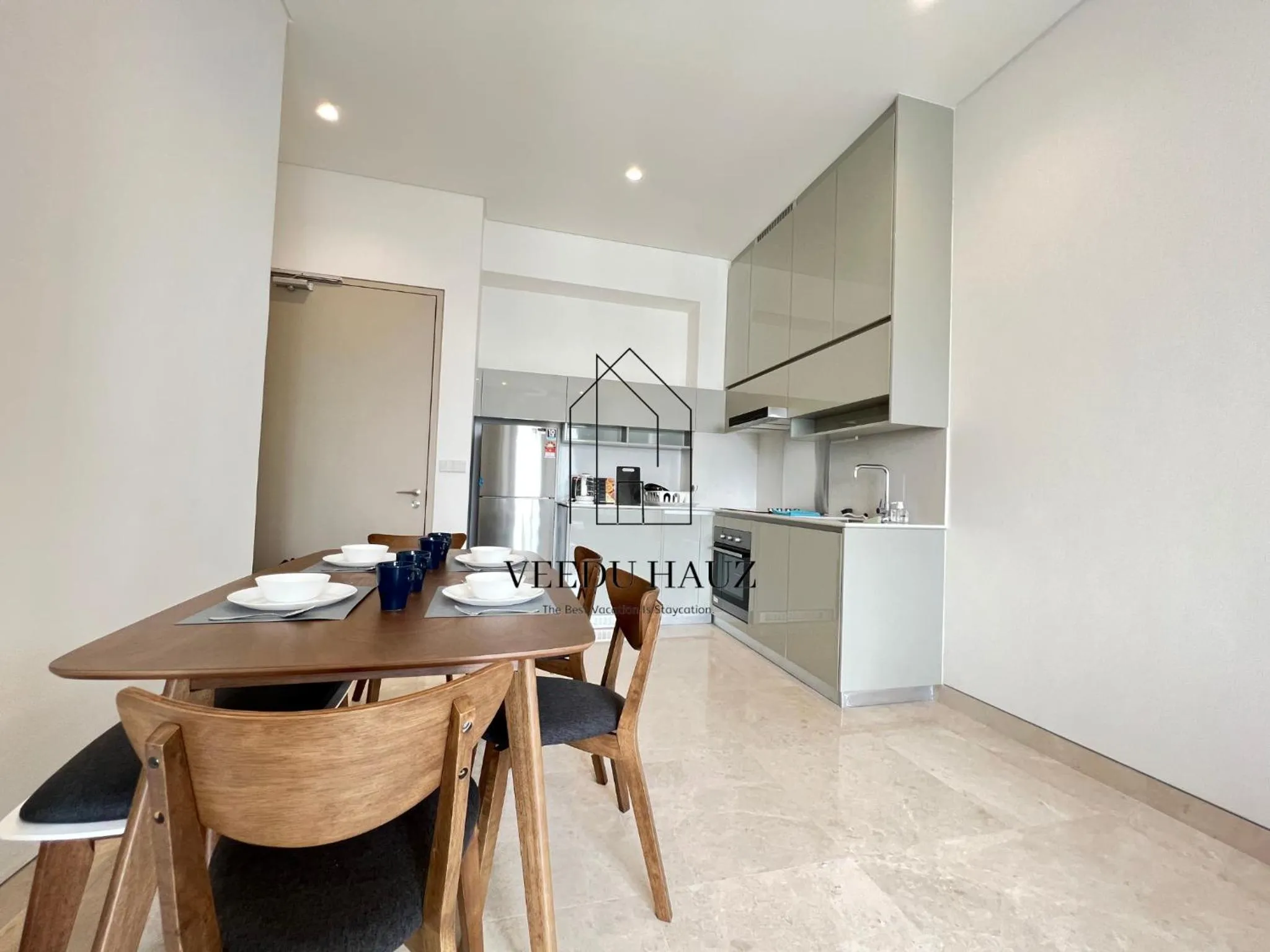 Kitchen or kitchenette in Lucentia Residences BBCC at Lalaport Kuala Lumpur by Veedu Hauz