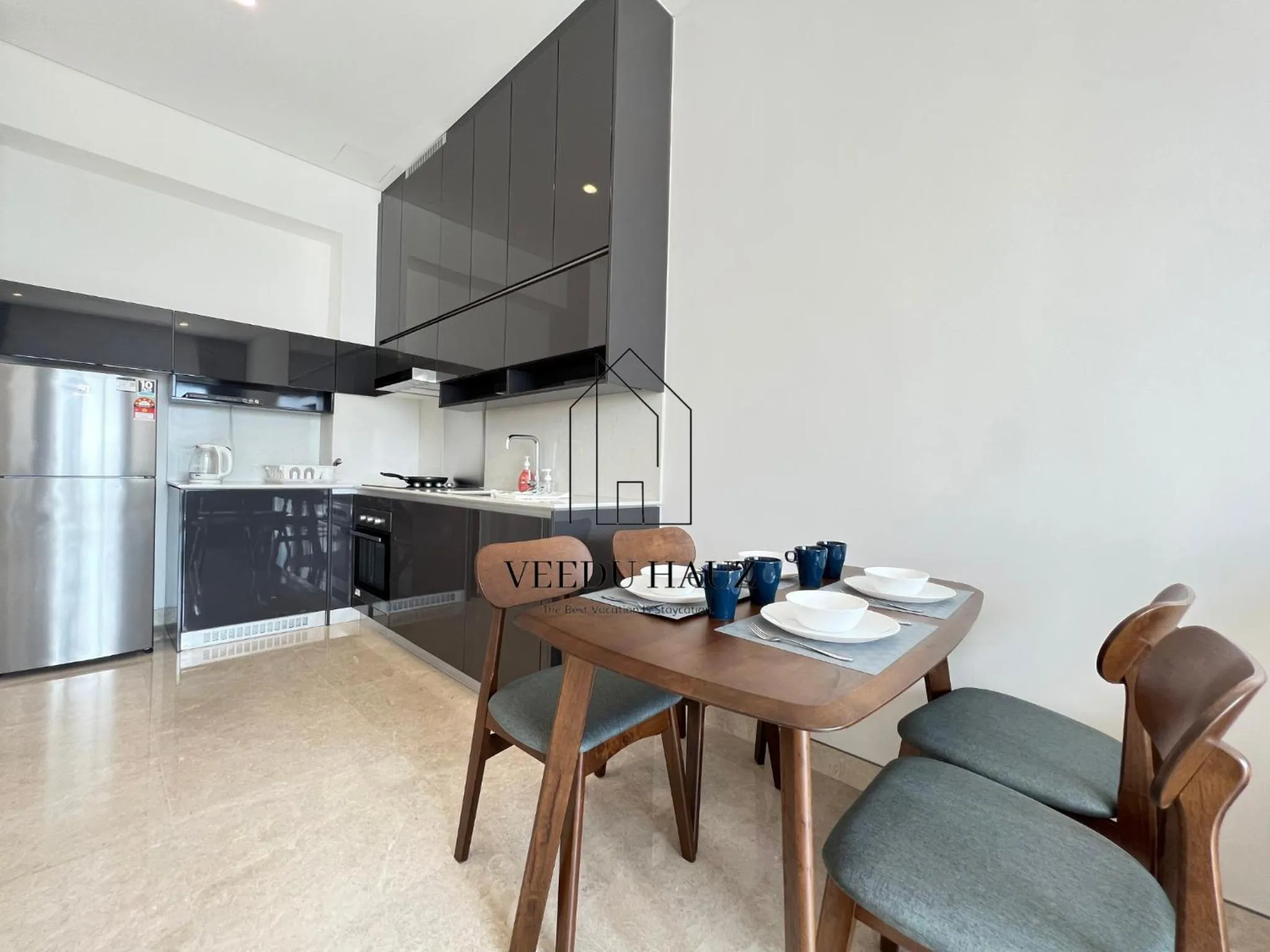 Kitchen or kitchenette in Lucentia Residences BBCC at Lalaport Kuala Lumpur by Veedu Hauz