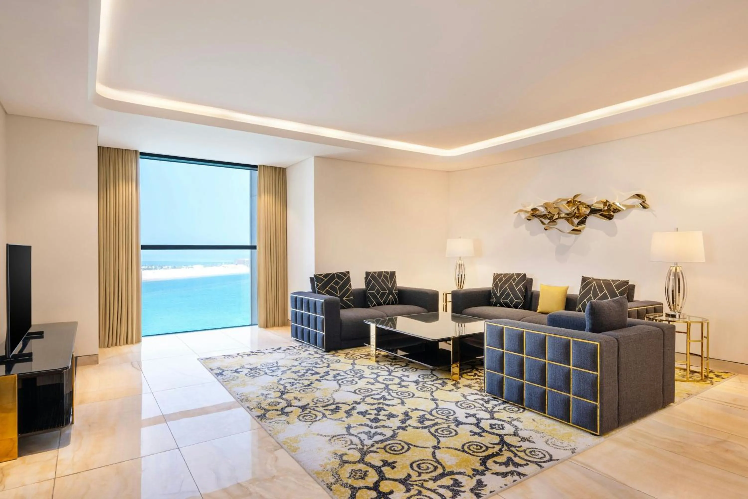 Living room in Agora, Doha, Autograph Collection