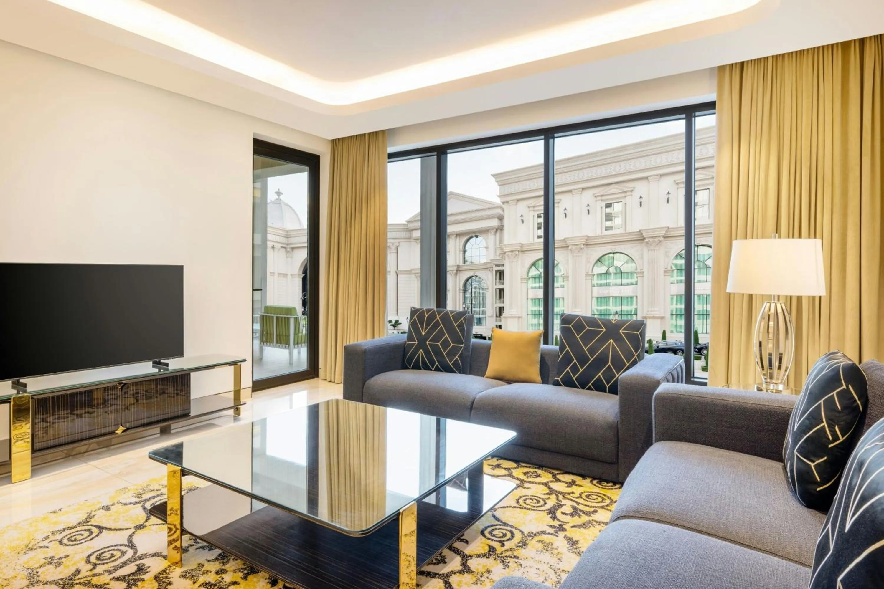 Living room in Agora, Doha, Autograph Collection